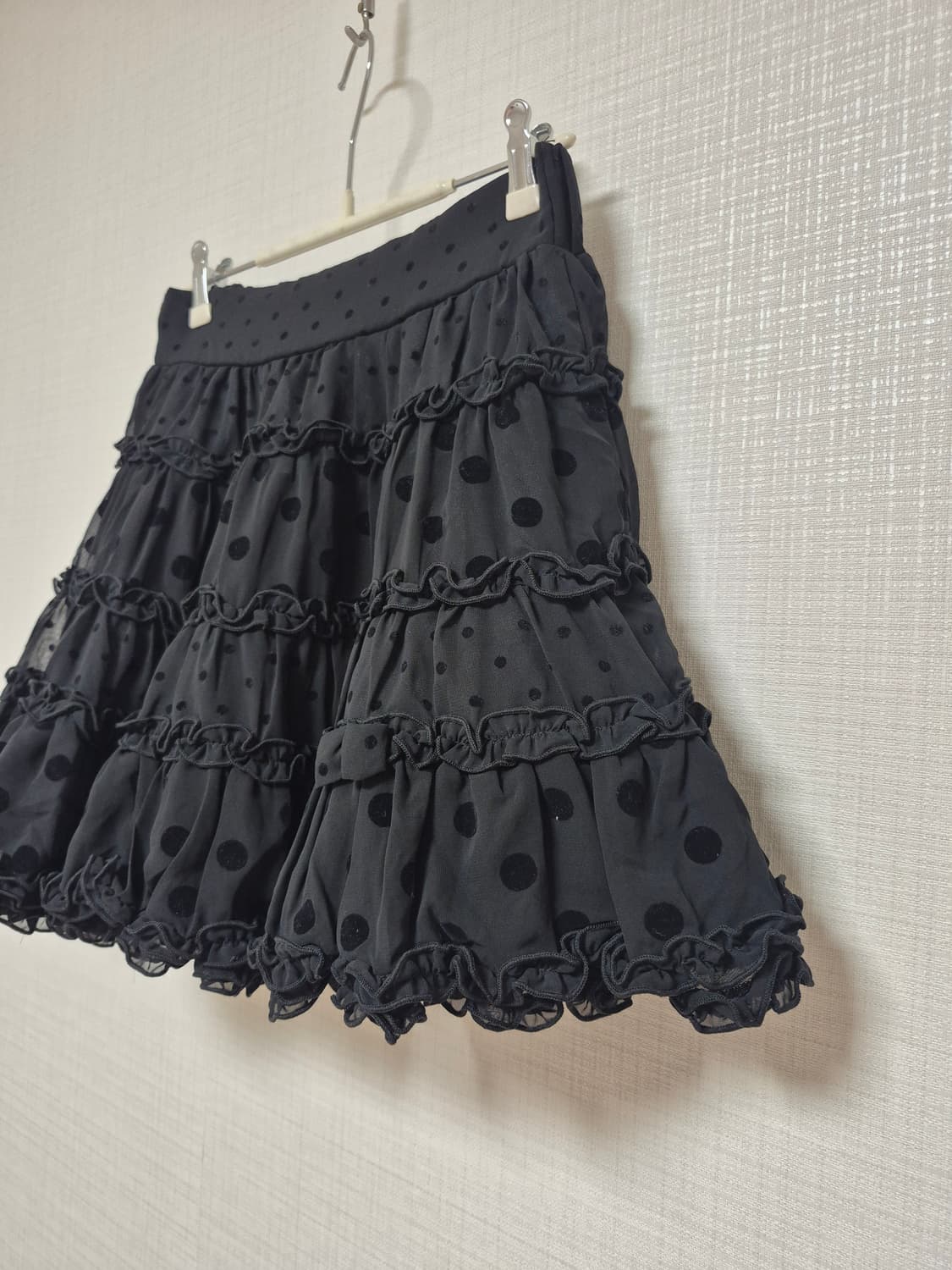 Tralala 라떼갸루 히메갸루 도트 쉬폰 프릴 스커트 입니다 ♡♡ 상품이미지4