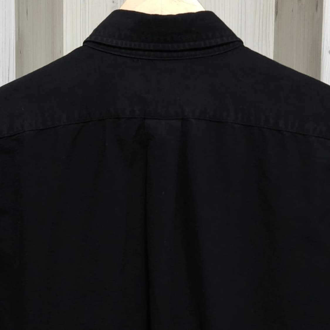 100 POLO 폴로 랄프로렌 가먼트다잉 셔츠 블랙 클래식핏 상품이미지4