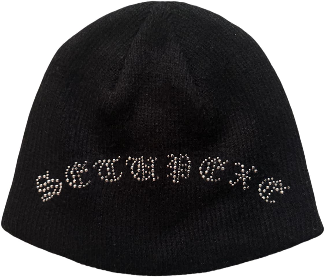 Bold lettering hotfix Beanie [Black] 상품이미지1