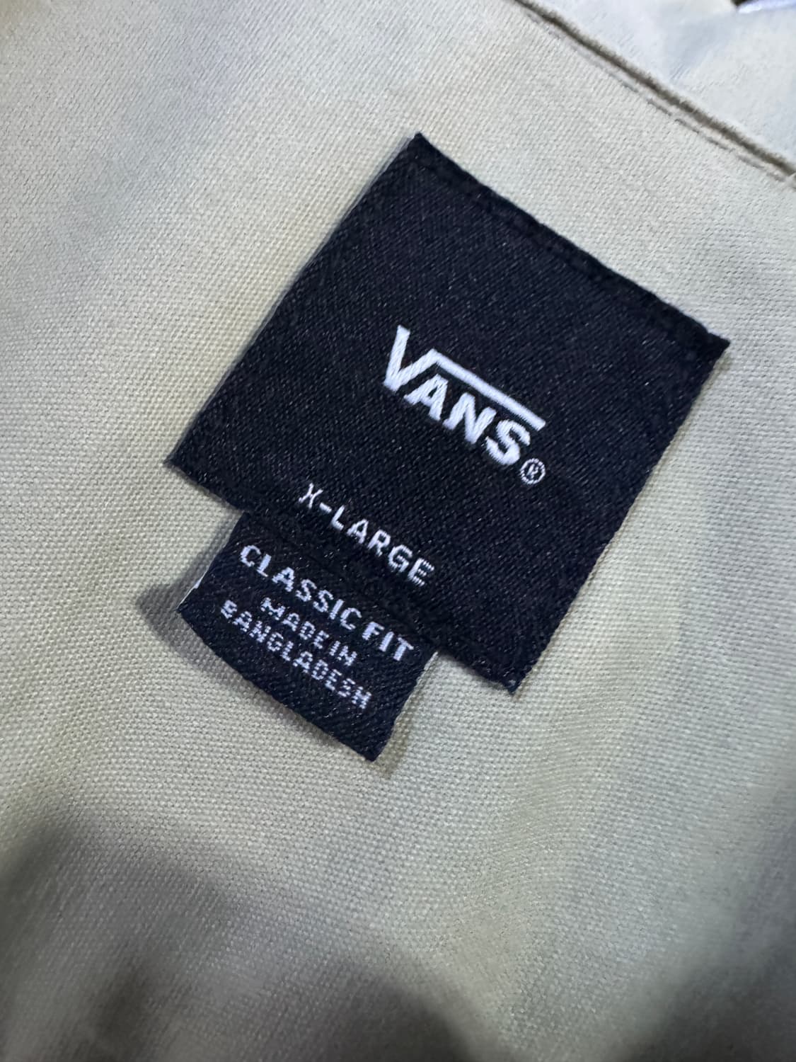 반스 Vans 투 포켓 오버핏 워크 반팔 셔츠 XL ~ 2XL 베이지 상품이미지3
