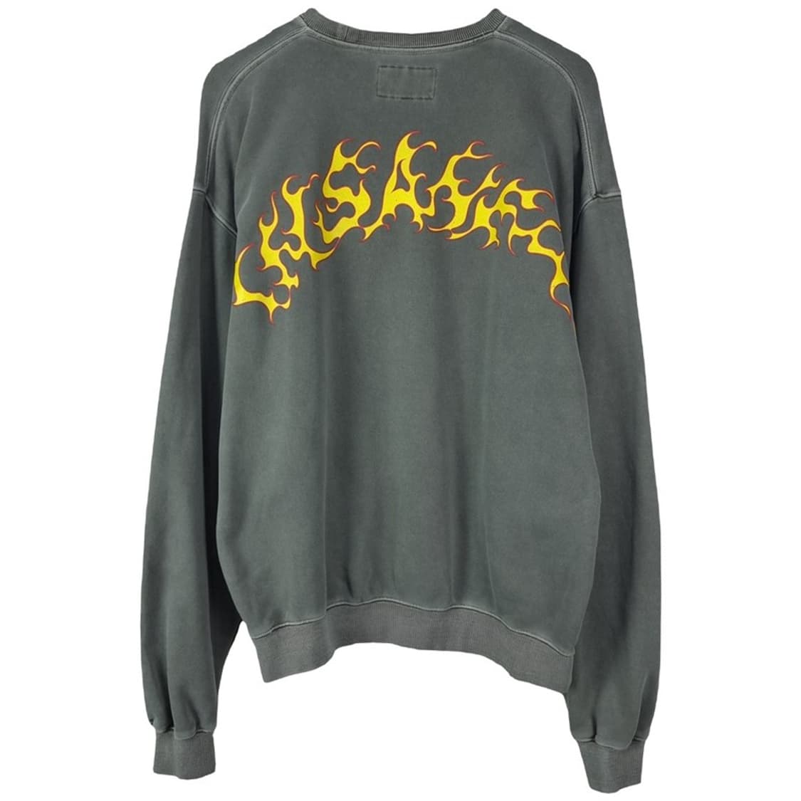 [인세인개러지] 플레임 프린팅 오버핏 피그먼트 맨투맨 챠콜 M19150 상품이미지3