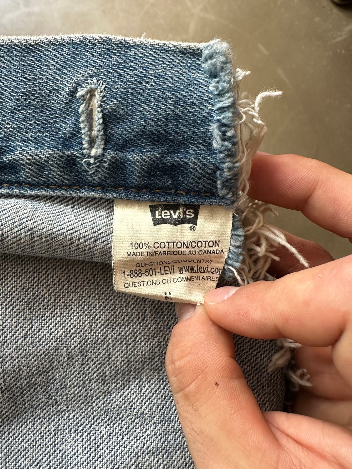 90s Levis 75525 컷오프 데님 트러커 자켓 canada 상품이미지4