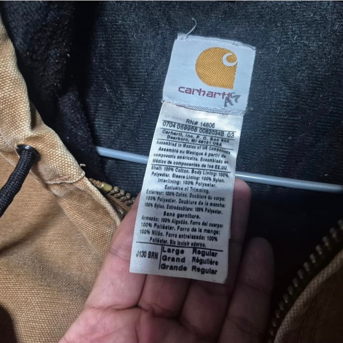 00's 칼하트 디스트레스드 덕 액티브 자켓 J130 BRN 정품 상품이미지5