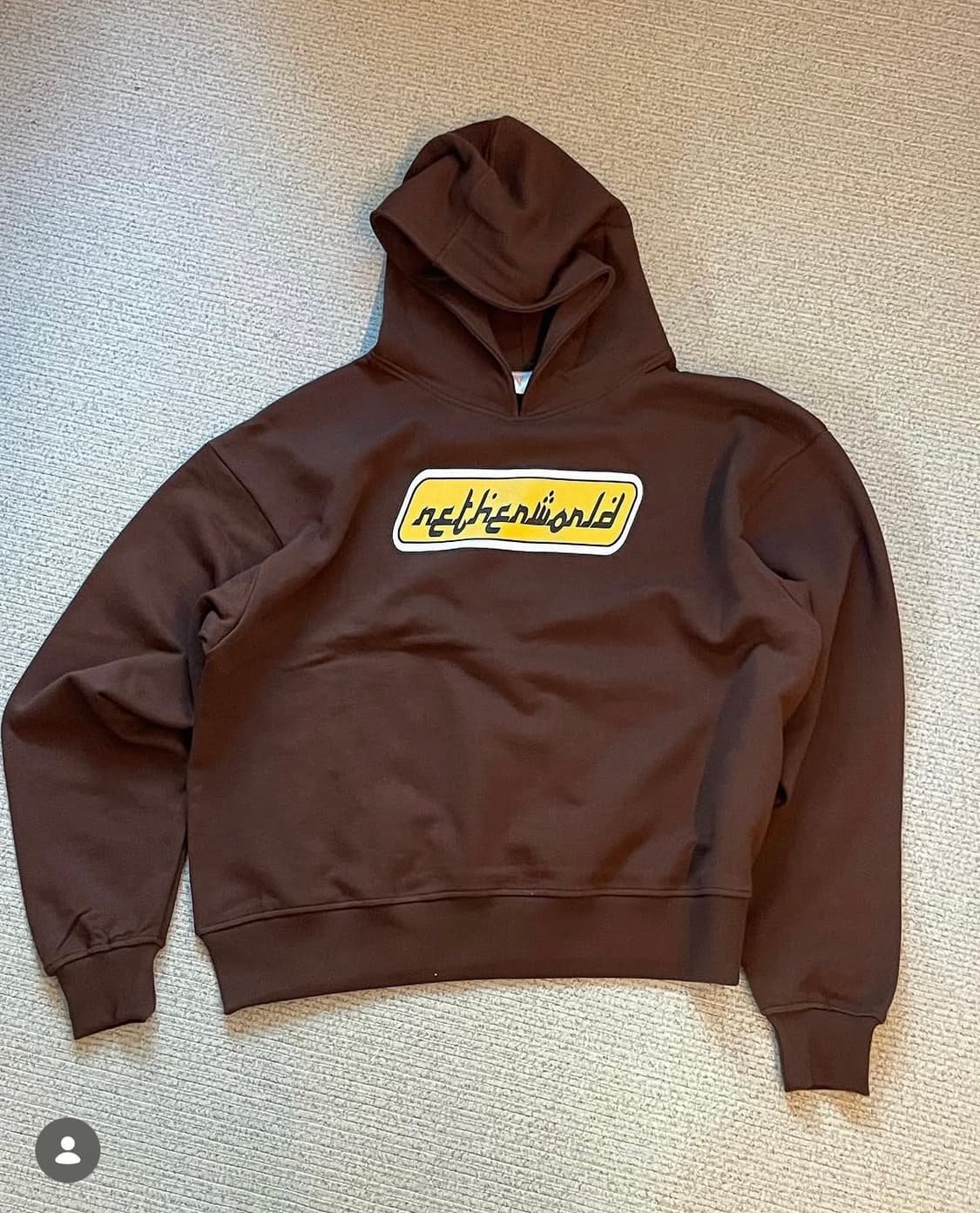 네더월드 아라빅 로고 브라운 후드티 L 상품이미지1