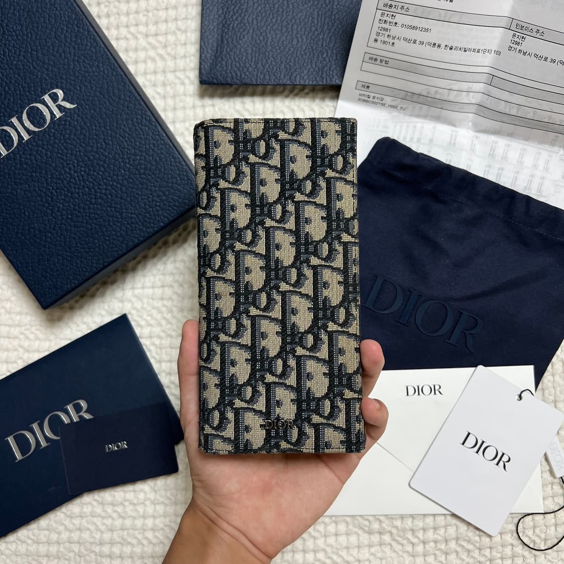 (새상품급 풀구성) 디올 오블리크 장지갑 상품이미지1