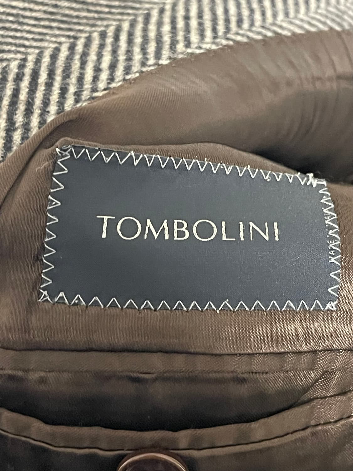 톰볼리니(Tombolini) 남성 헤링본 울,캐시미어 코트 48(100) 상품이미지6