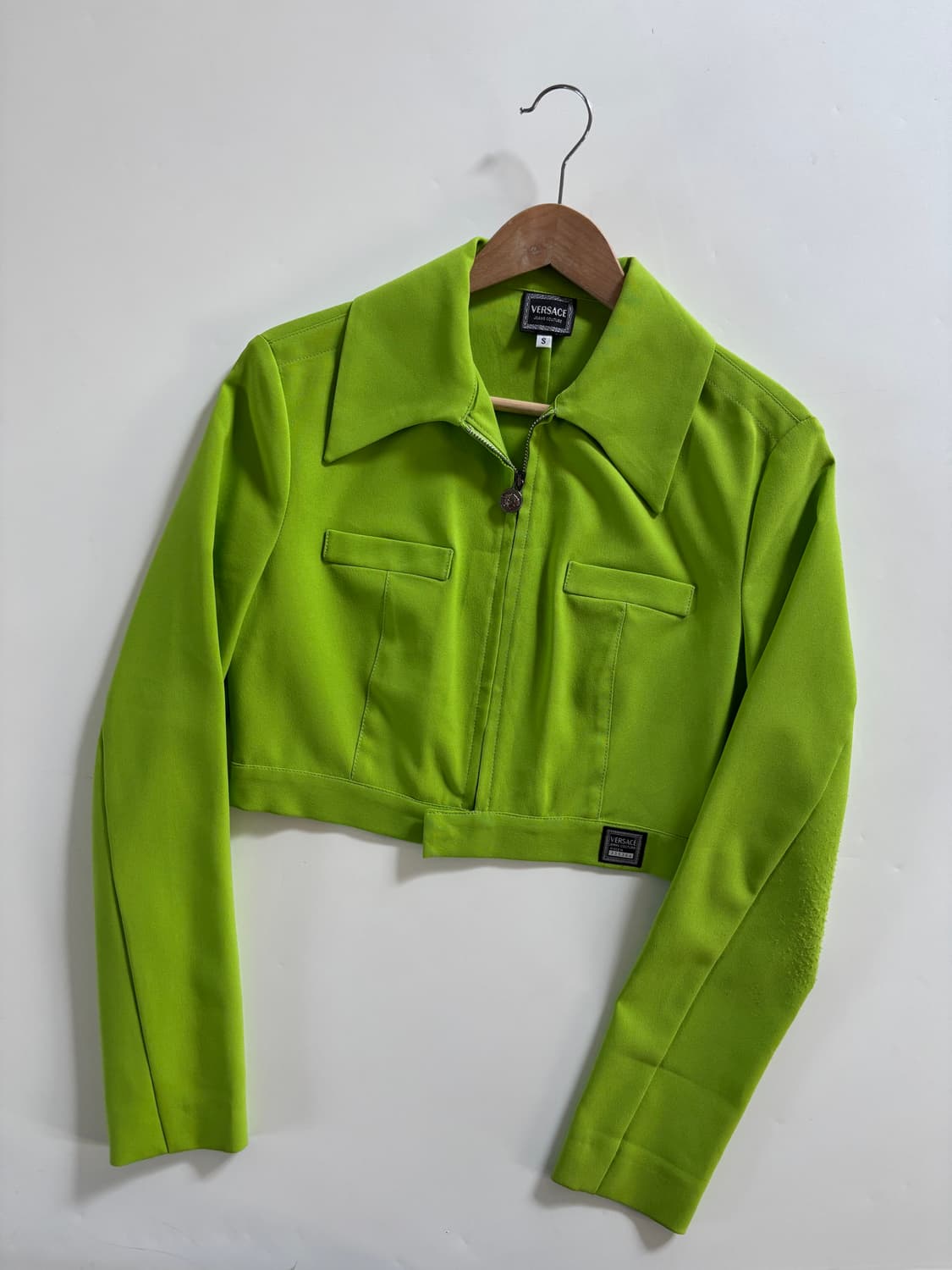 Versace 베르사체 라임 컬러 크롭 자켓 상품이미지1