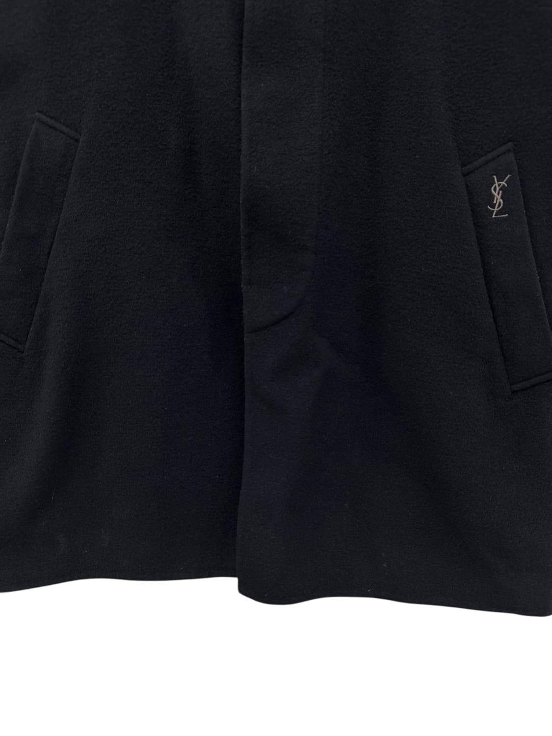 90s YSL 생로랑 울 코트 블랙 (L~XL) 상품이미지4