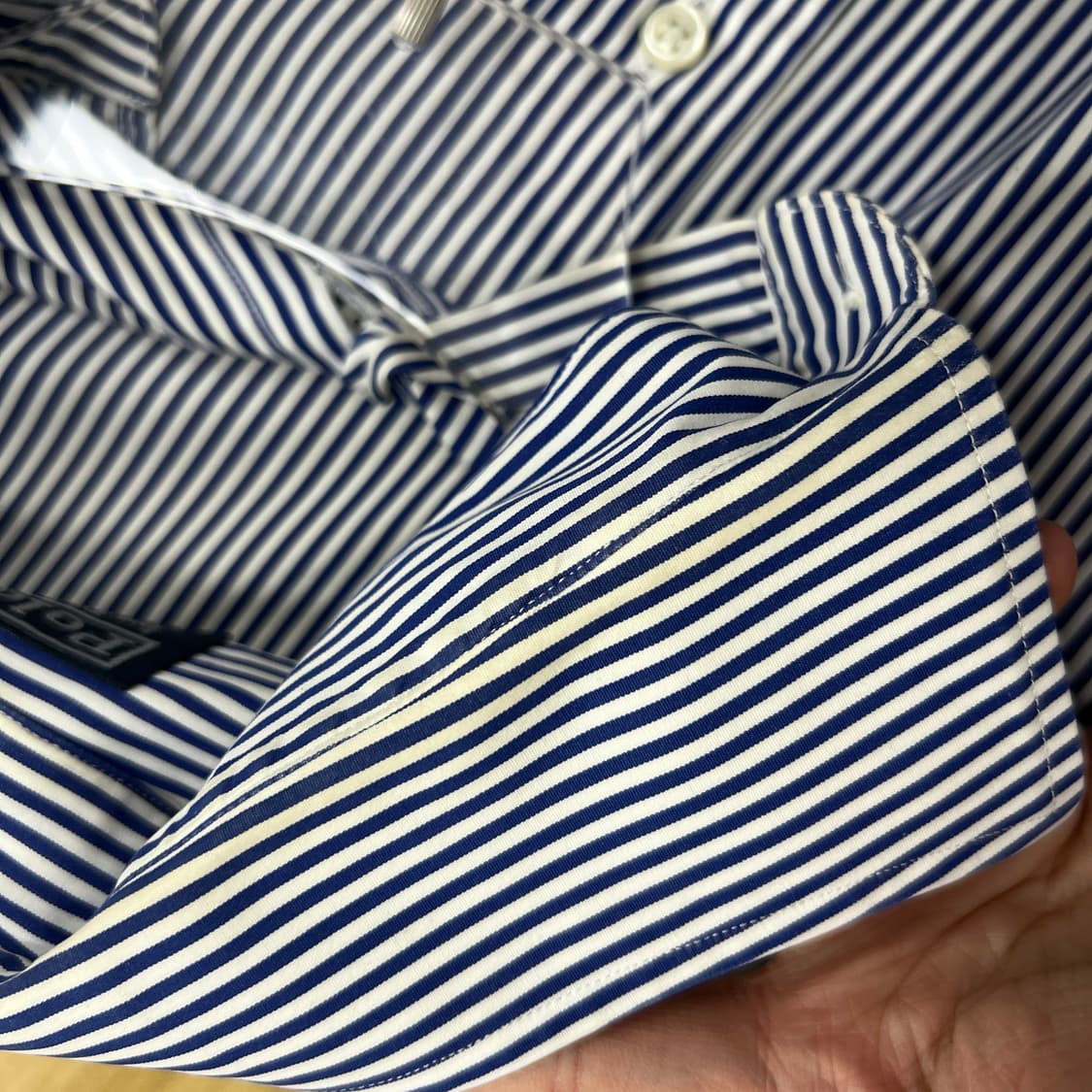 폴로 랄프로렌 블루 스트라이프 셔츠 M 상품이미지9