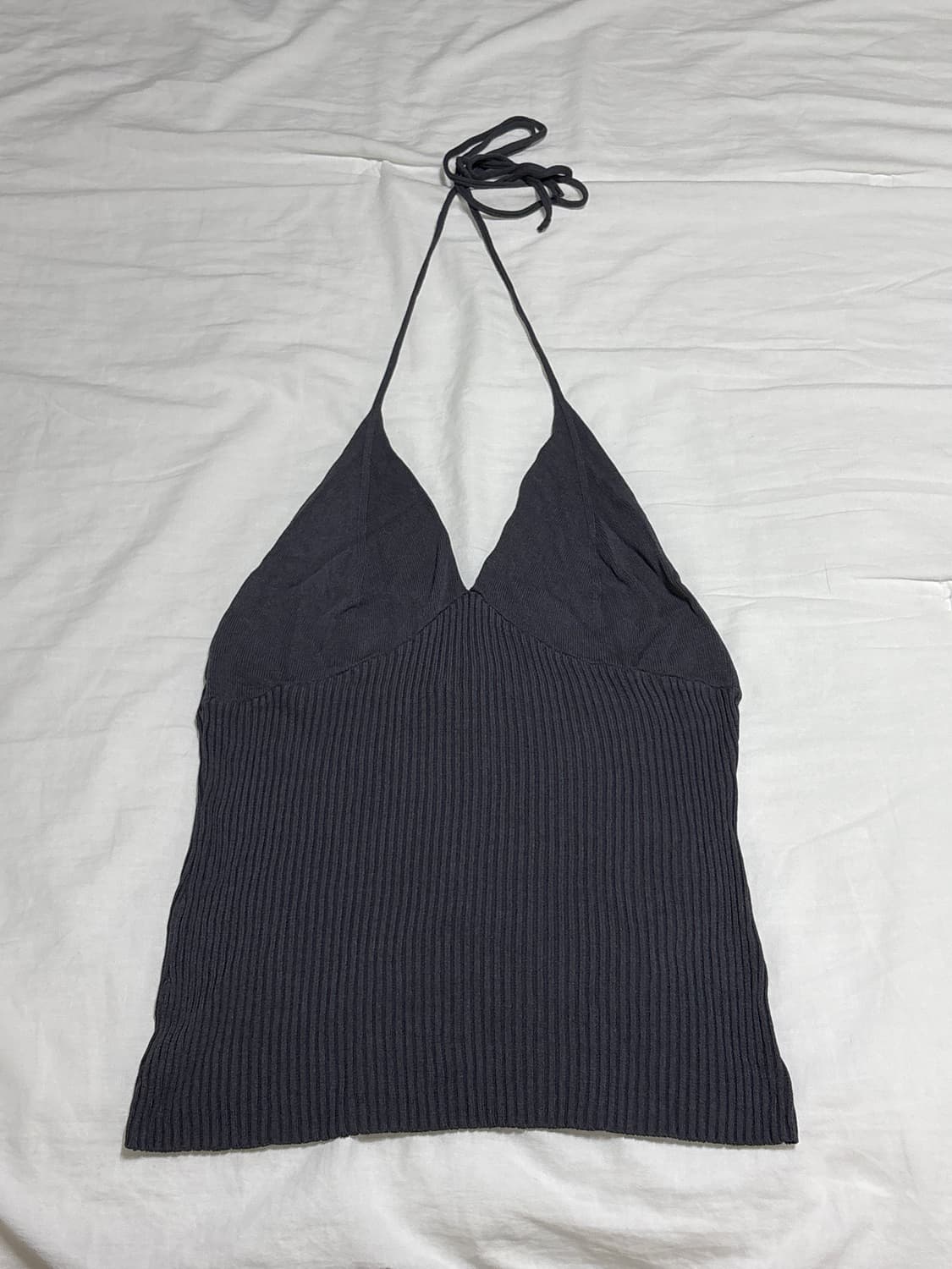 파르티멘토 멀티웨어 타이넥 슬리브리스 탑 차콜 상품이미지6