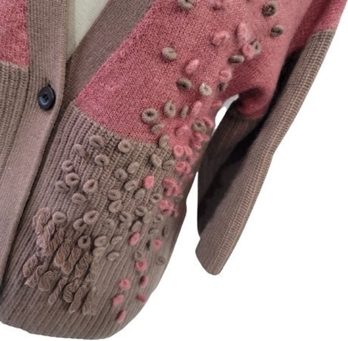 이태리  까라떼레 투톤 캐시미어함유 가디건 7부 M 새상품 상품이미지5