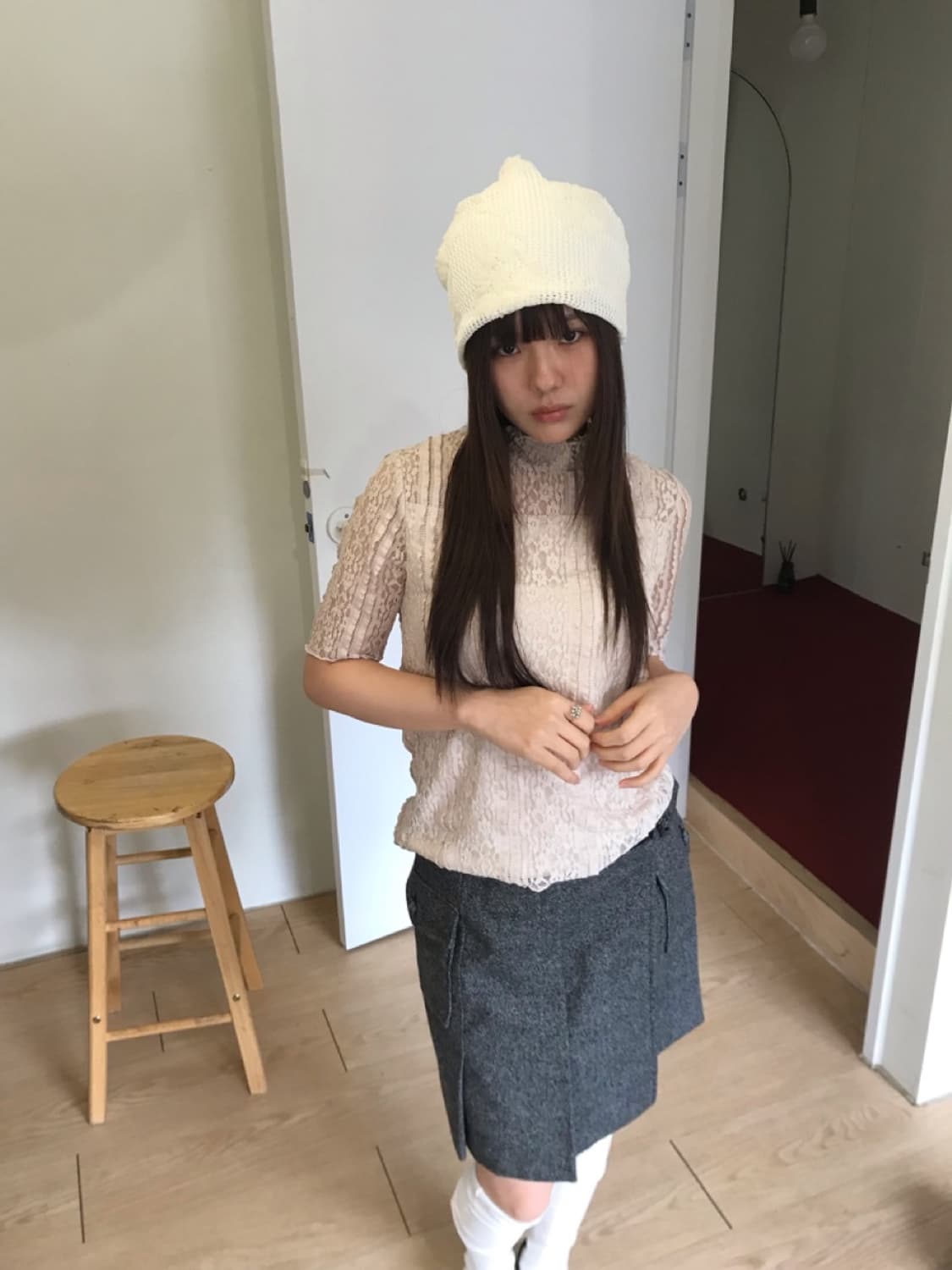 레이스 프릴 탑 상품이미지2