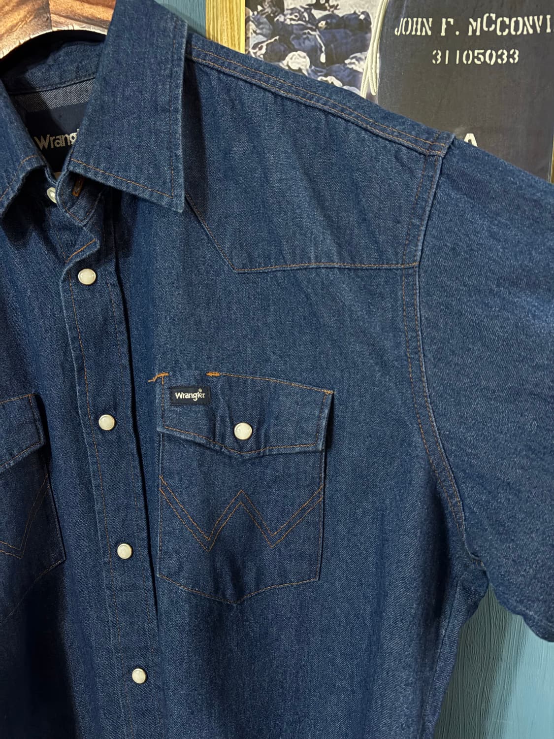 00‘s Wrangler Denim Western Shirt. 상품이미지3