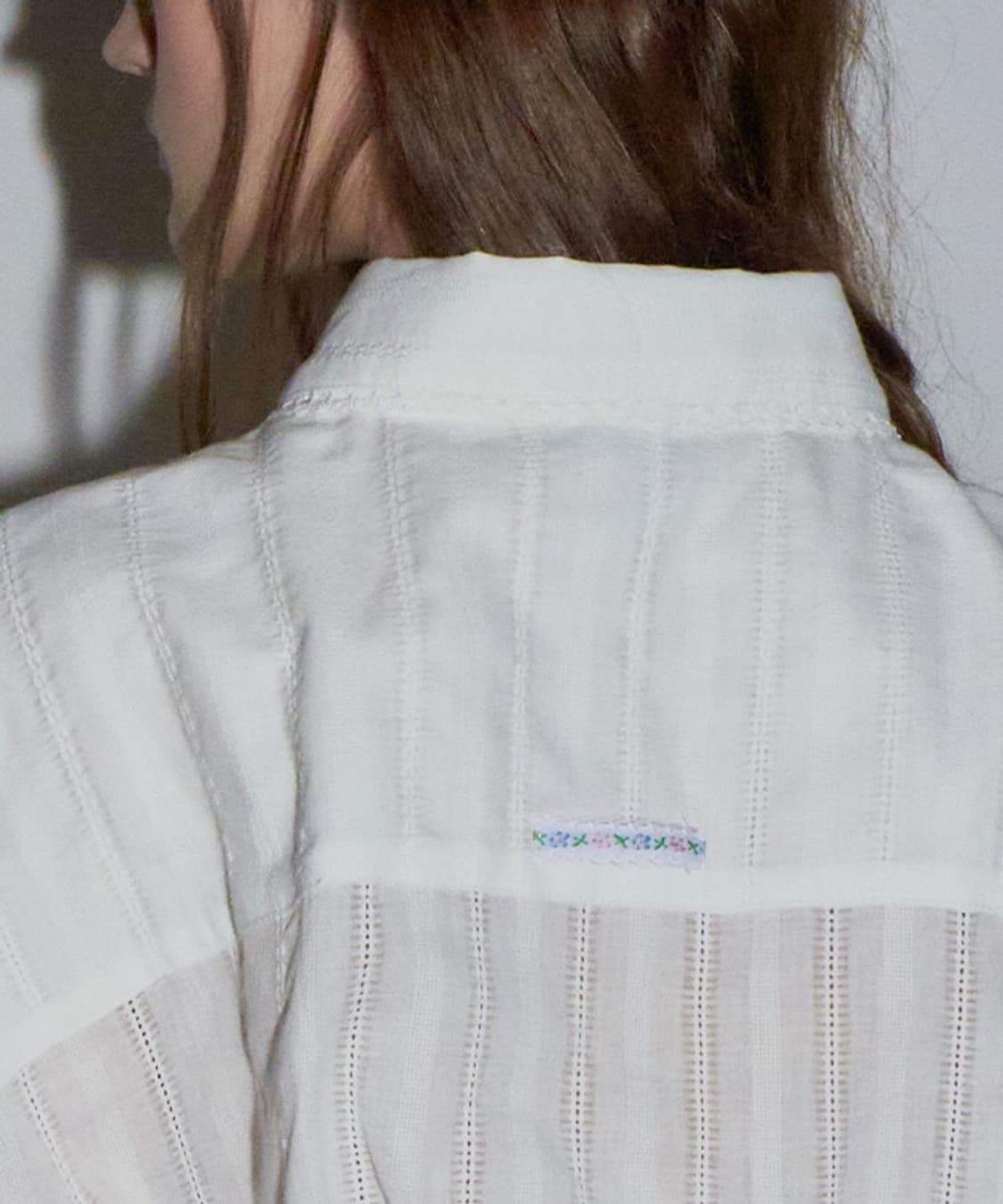 론론 스트링 레이스 프릴 셔츠 상품이미지2