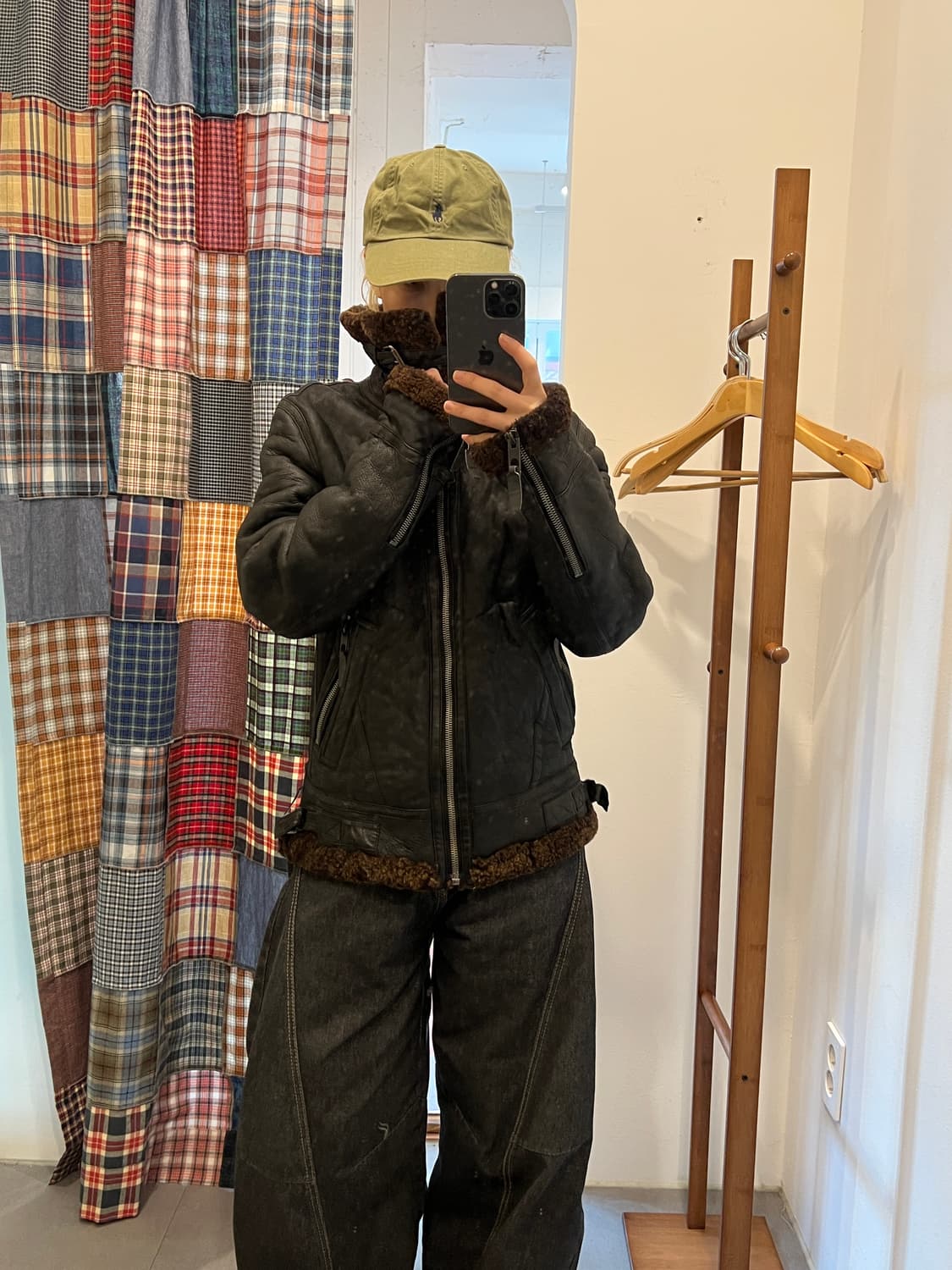 블랙 양가죽 양털 무스탕 상품이미지6