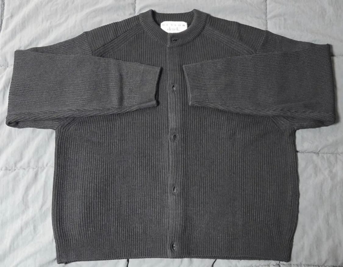 [비슬로우X데릭]CREW NECK SHORT CARDIGAN BLACK 상품이미지1