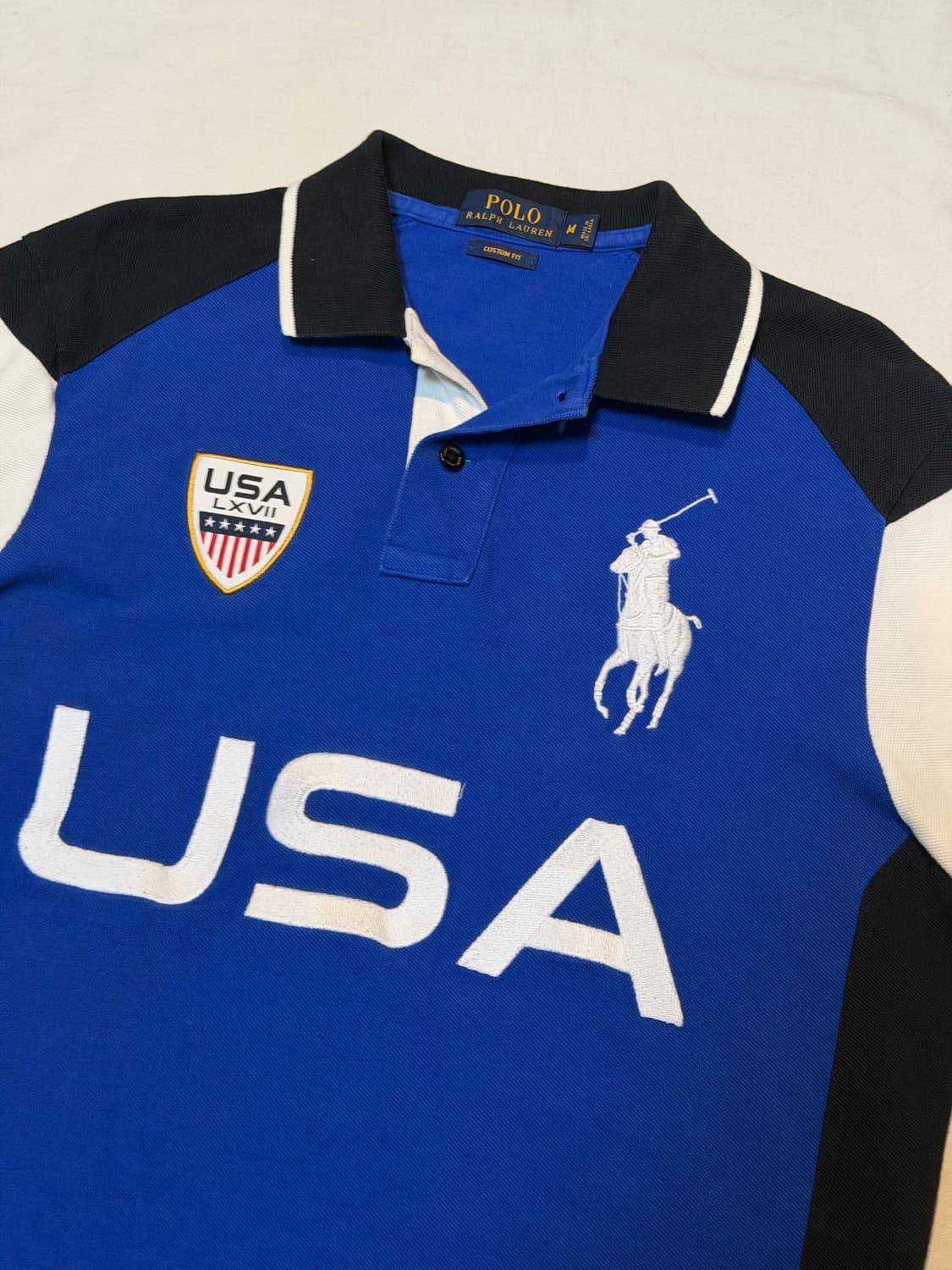 폴로 랄프로렌 빅포니 치프키프 USA 레이싱 카라티 블루 상품이미지2