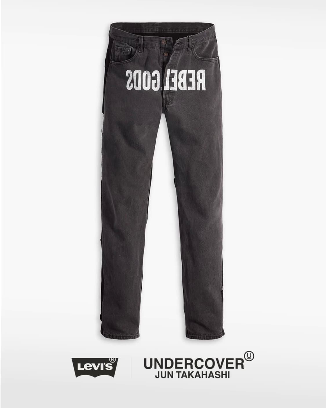 언더커버x리바이스 블랙워시 스웻 팬츠 상품이미지3