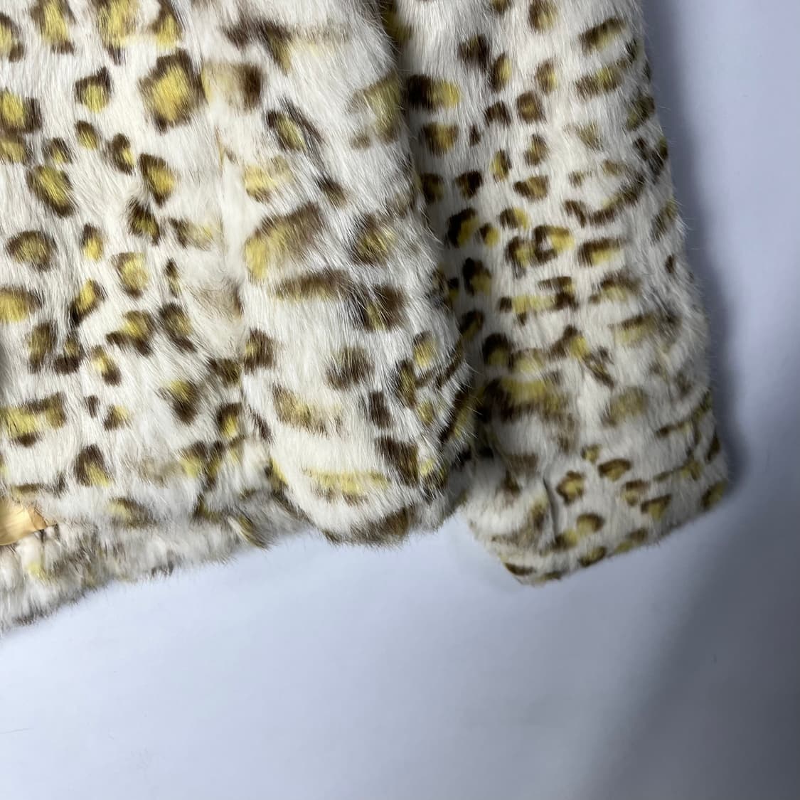 [Material Girl] 레오파드 래빗 퍼 퍼자켓 상품이미지3