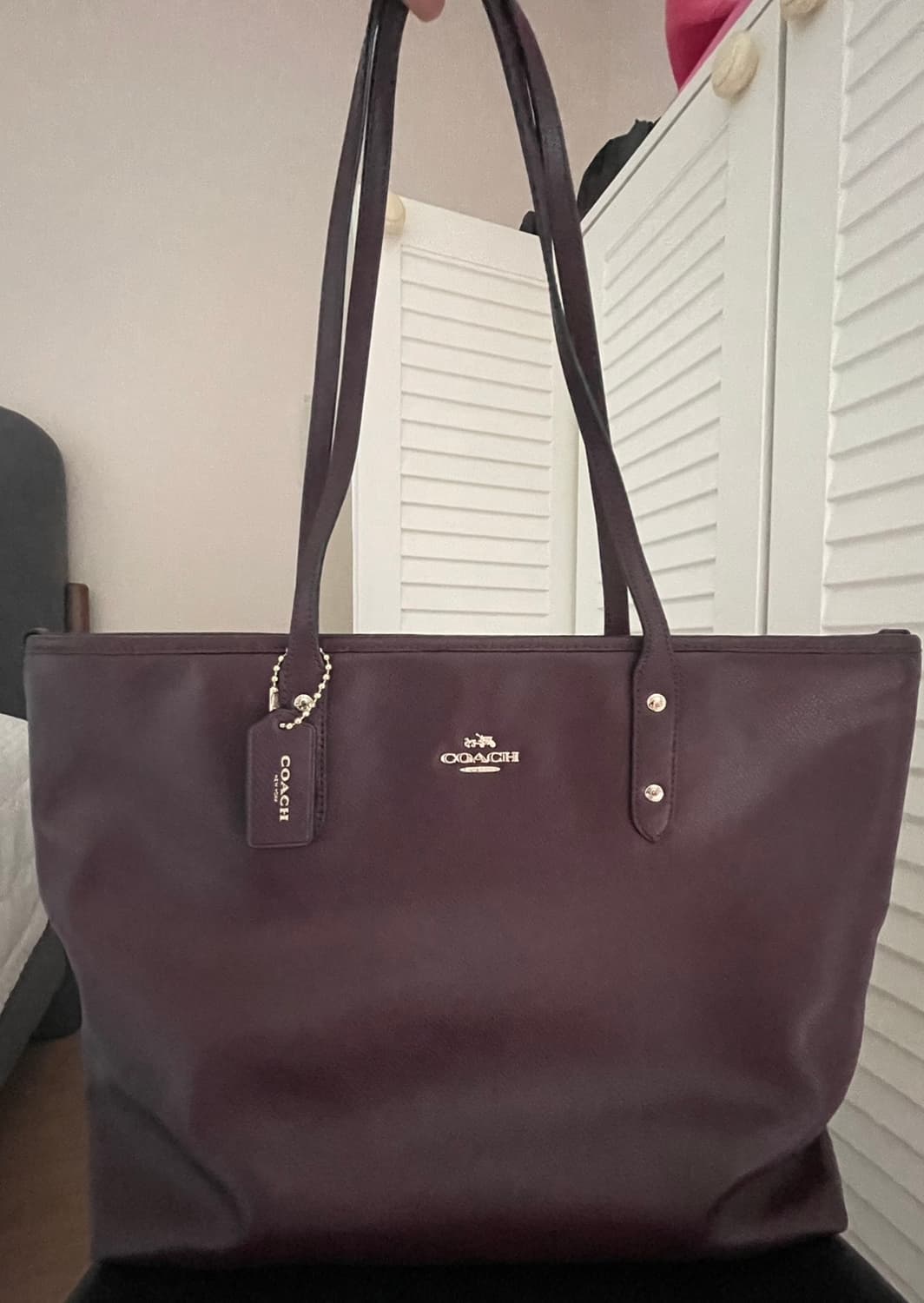 코치 자주색 쇼퍼백 상품이미지1