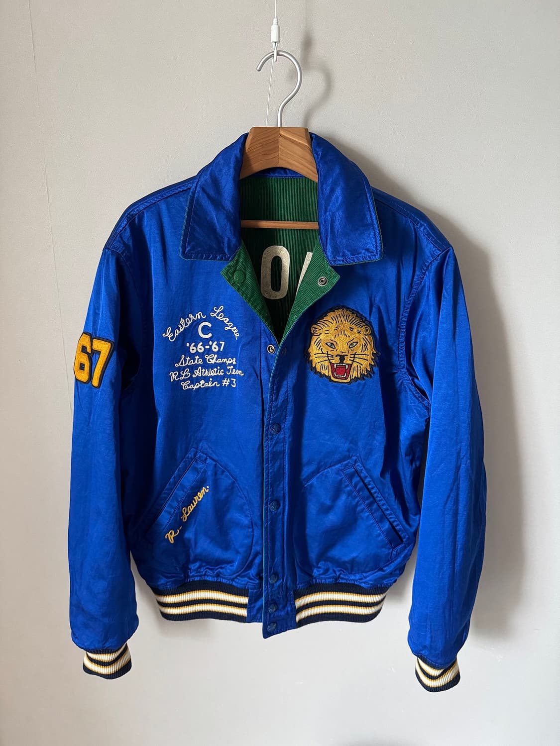 폴로 코듀로이 리버시블 레터맨 자켓 xl 상품이미지8