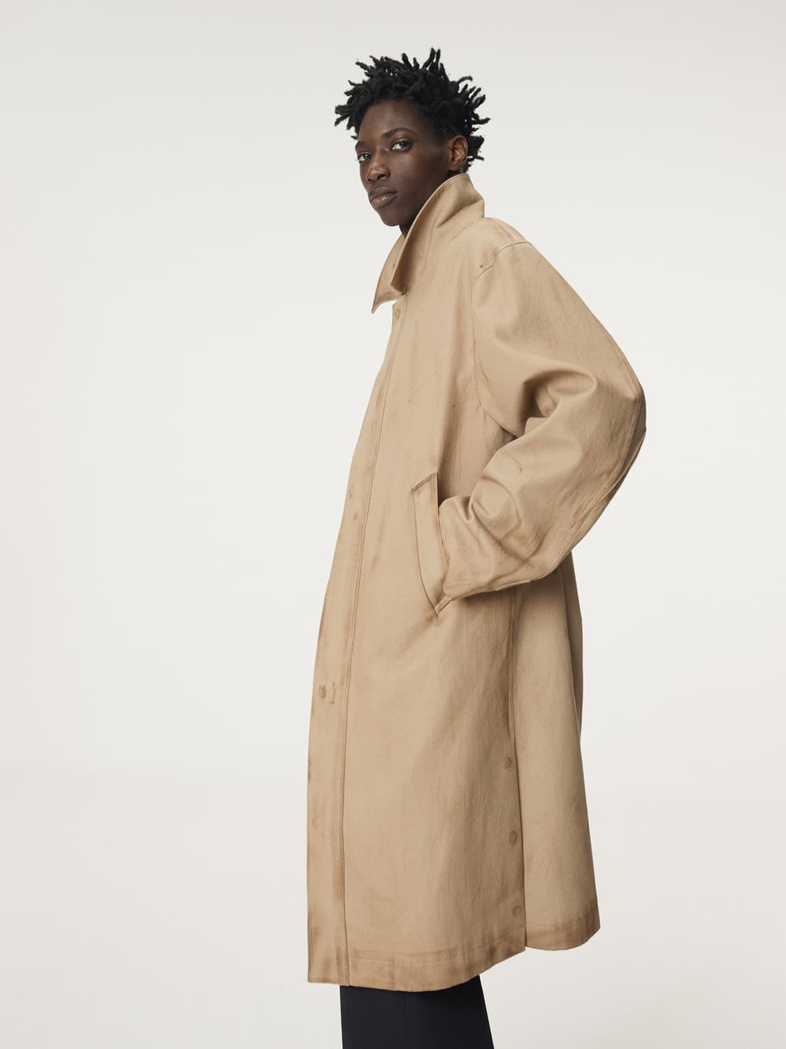 렉토 25FW 빈티지 이펙트 코튼 코트 데저트 상품이미지6