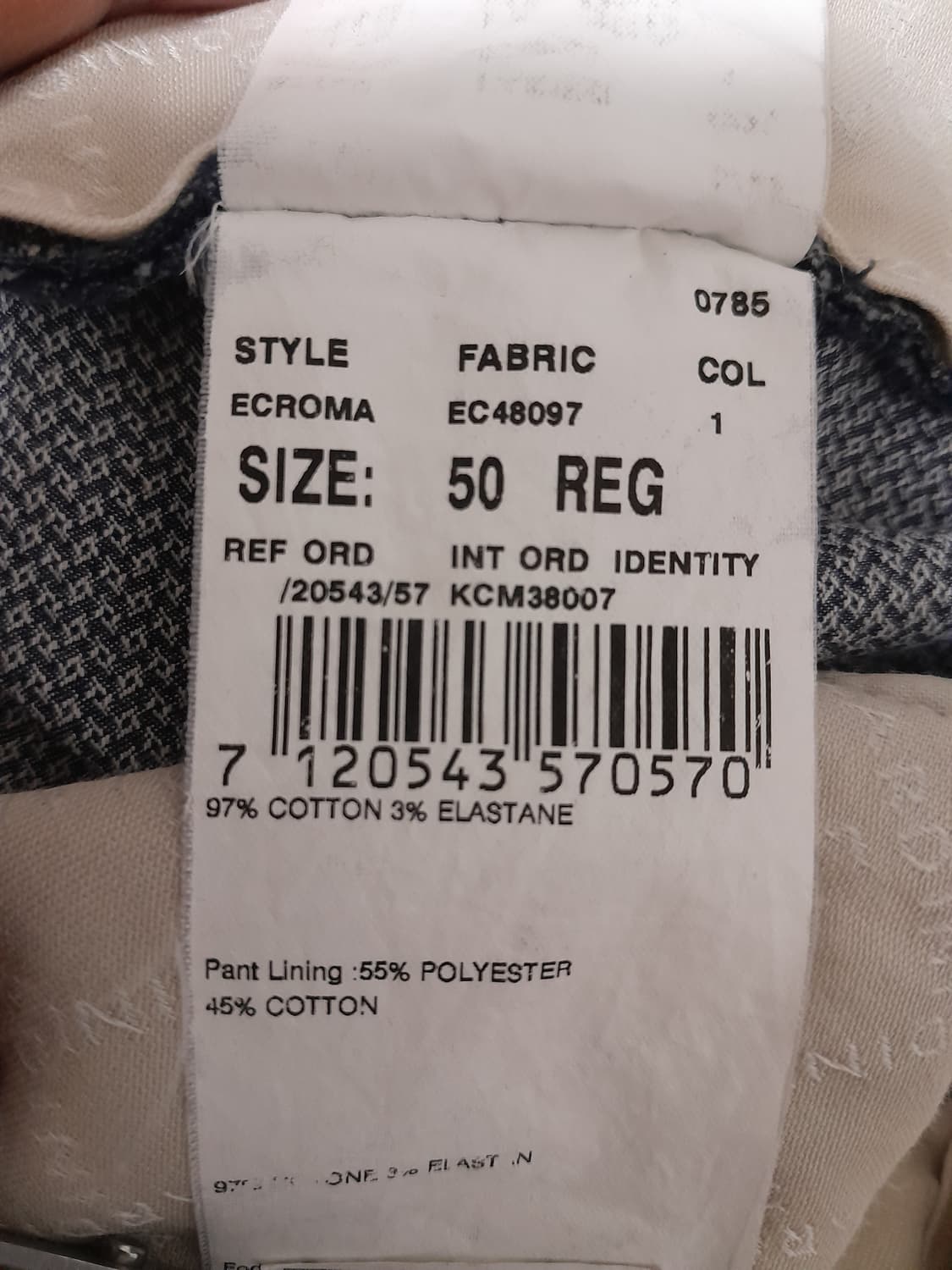 이태리 LARDINI 스트레치 코튼팬츠 50/34" 상품이미지9