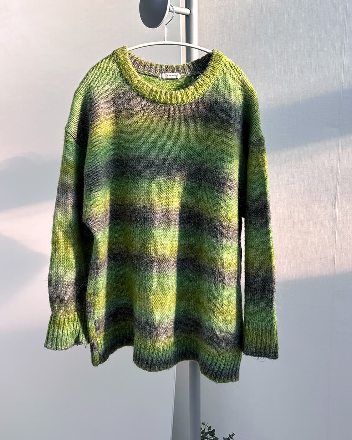 JEANASIS 그린 그라데이션 브러쉬 오버사이즈 풀오버 상품이미지5