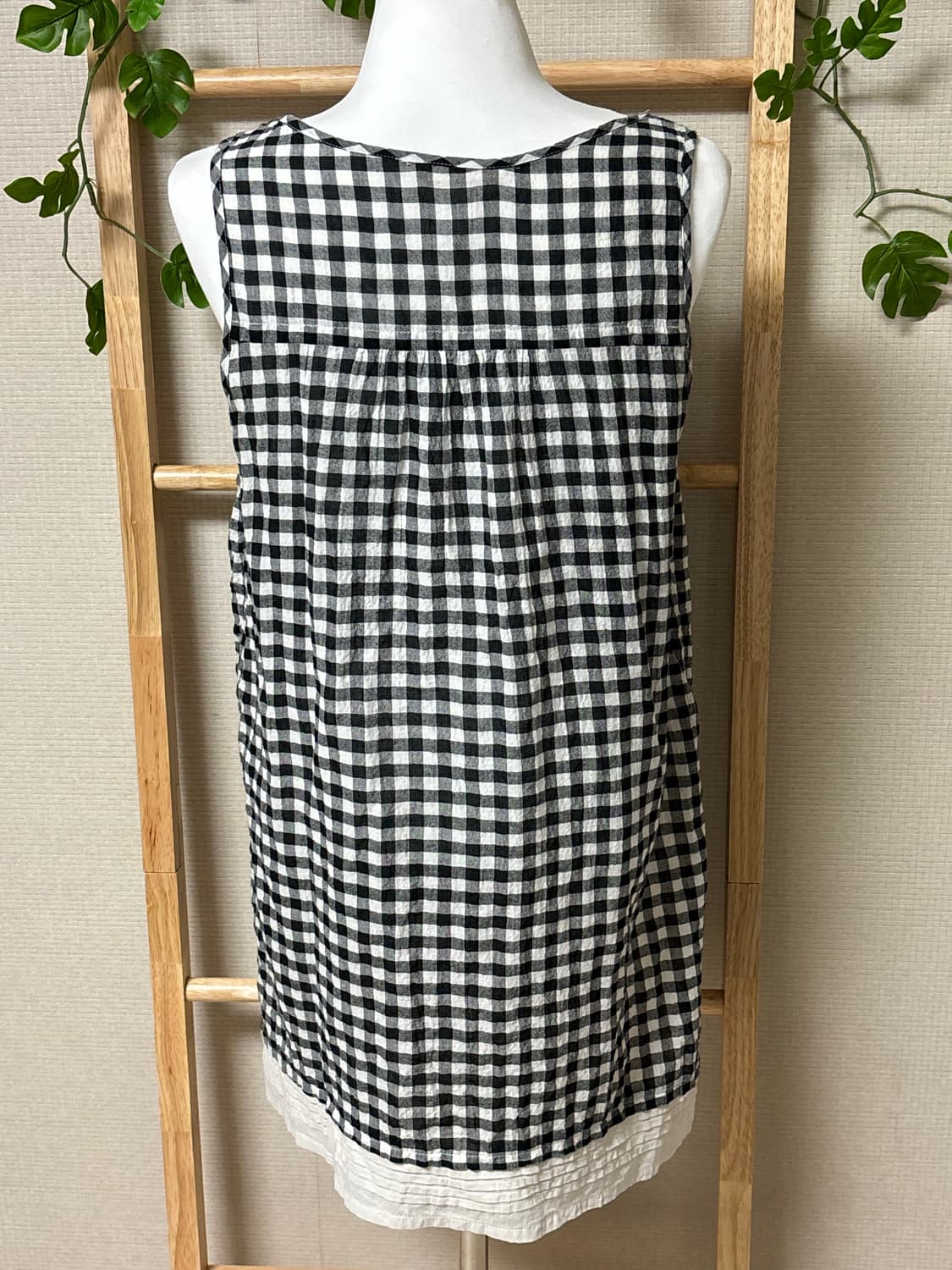 Nouvelle Vie 블랙 체크 바선생🖤 상품이미지6