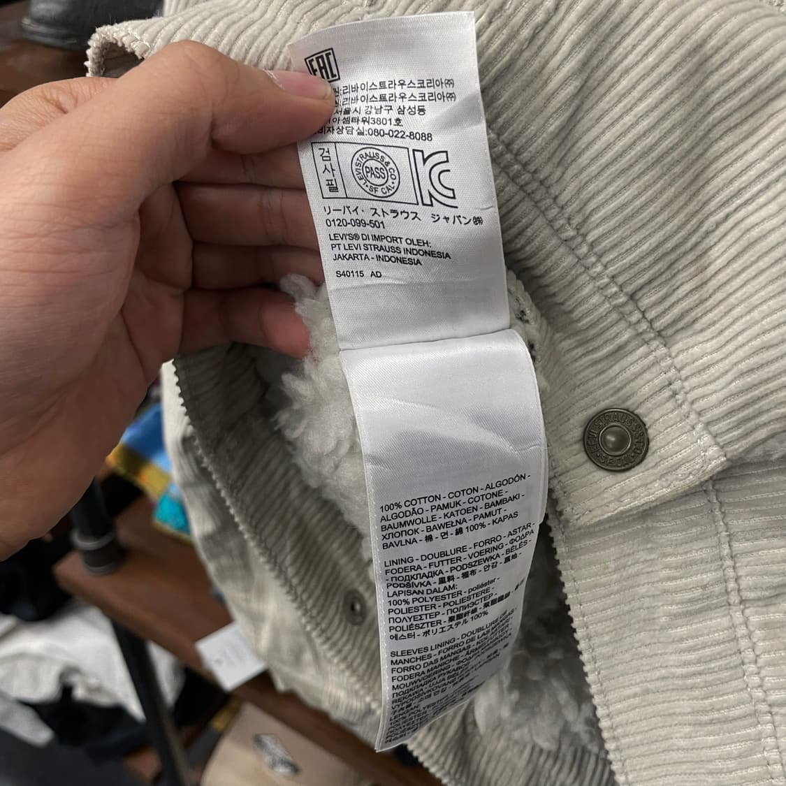 리바이스 타입2 코듀로이 쉐르파 자켓 상품이미지8