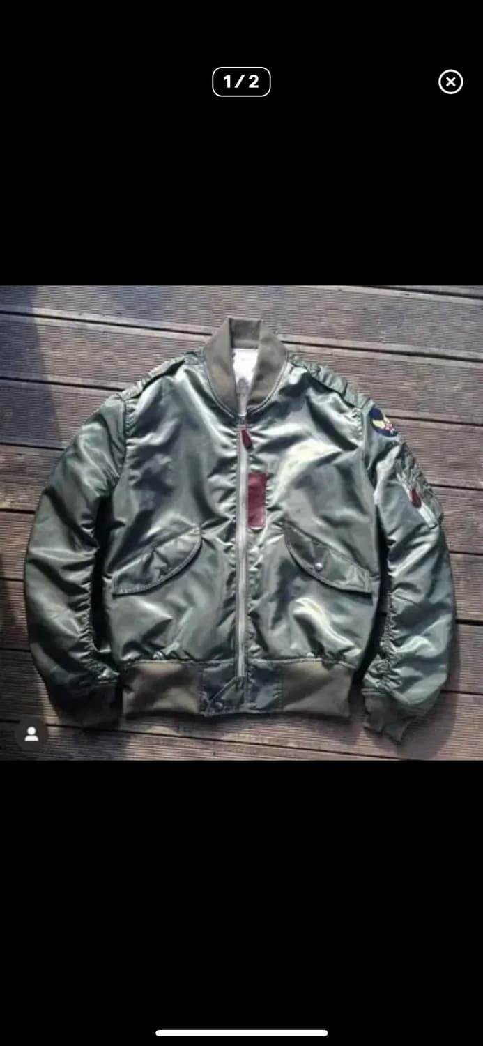 Ma-1 ,l2B 스틸휠즈x 언노운피플 콜라보 마원 자켓 L사이즈 상품이미지1