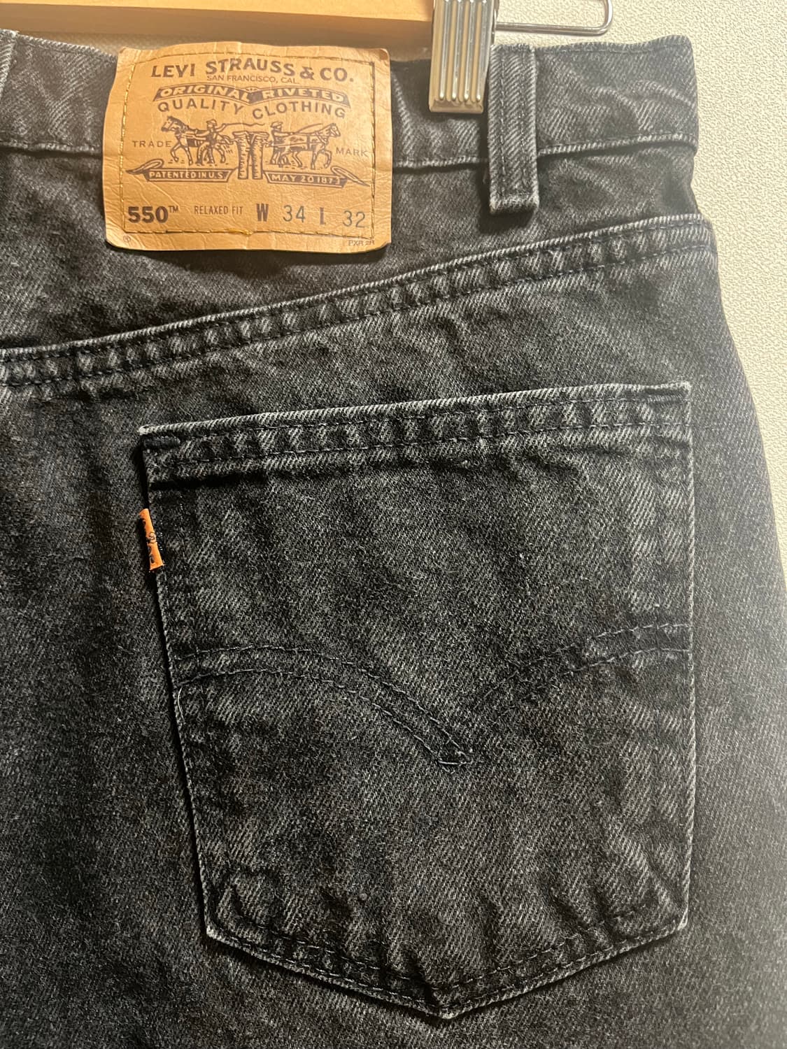 리바이스 오렌지탭 made in usa 90s 550 흑청 상품이미지3