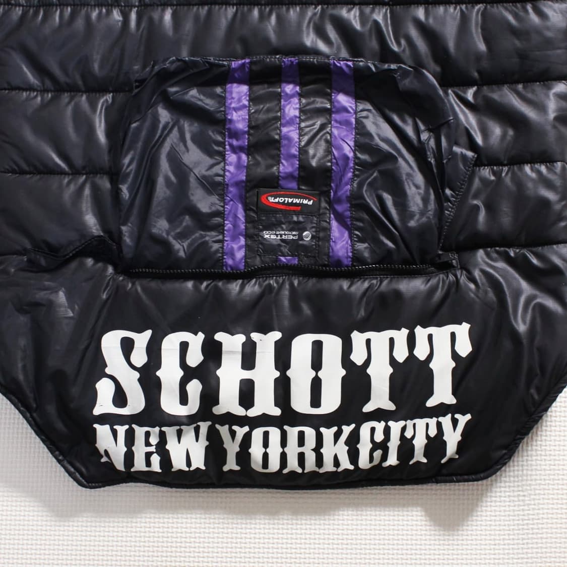 Schott 쇼트 N.Y.C 퍼플 안감 프리마로프트 패딩자켓 상품이미지3