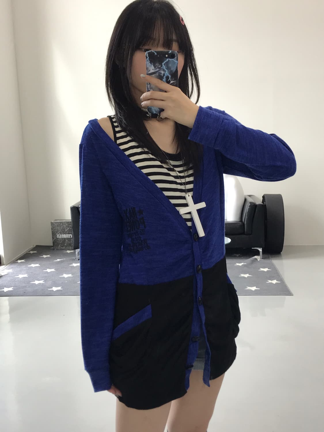 Jpn Blue Y2k Cardigans 상품이미지4