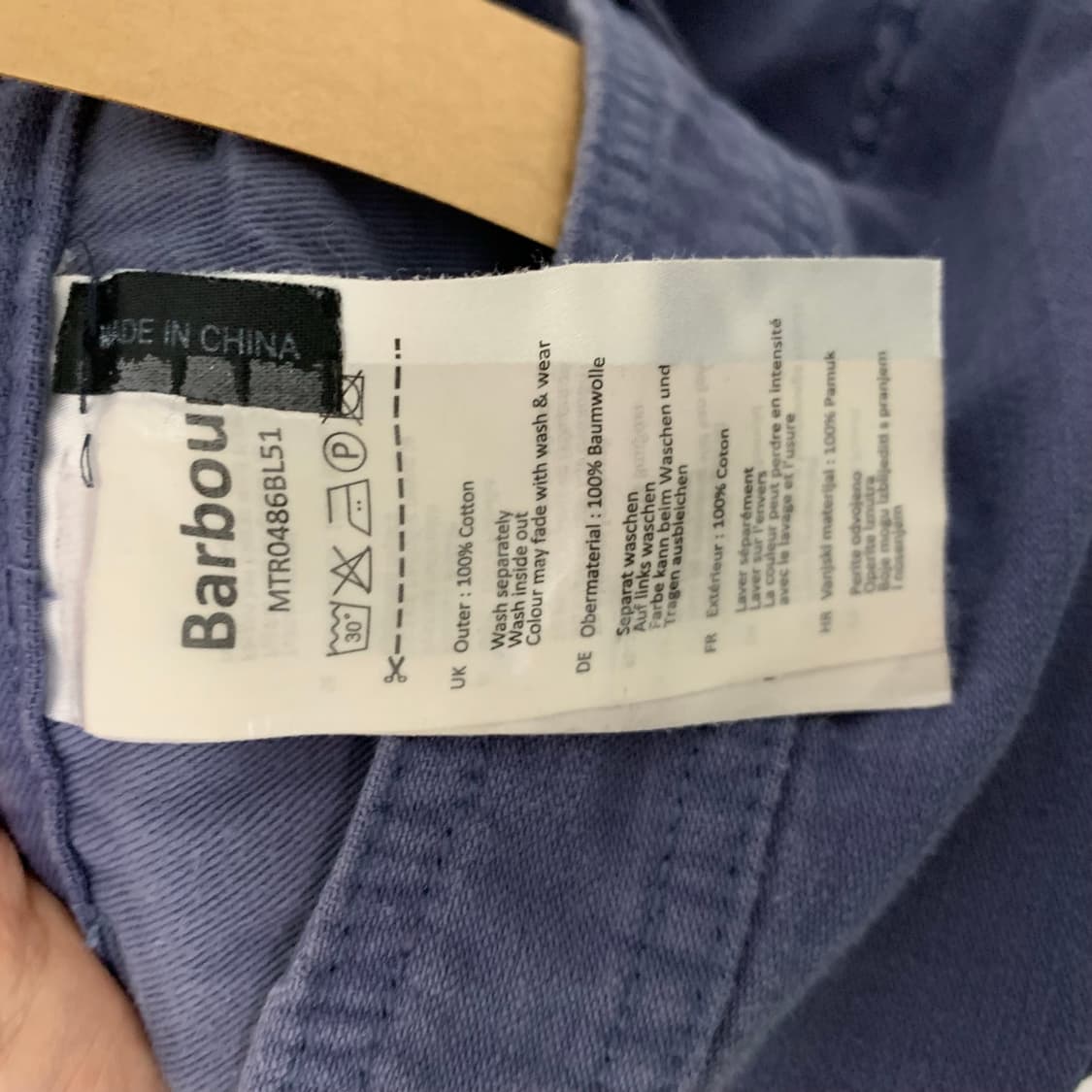 바버 Barbour 코튼 카고 팬츠 반바지 네이비 빈티지남성 33-34치 상품이미지5
