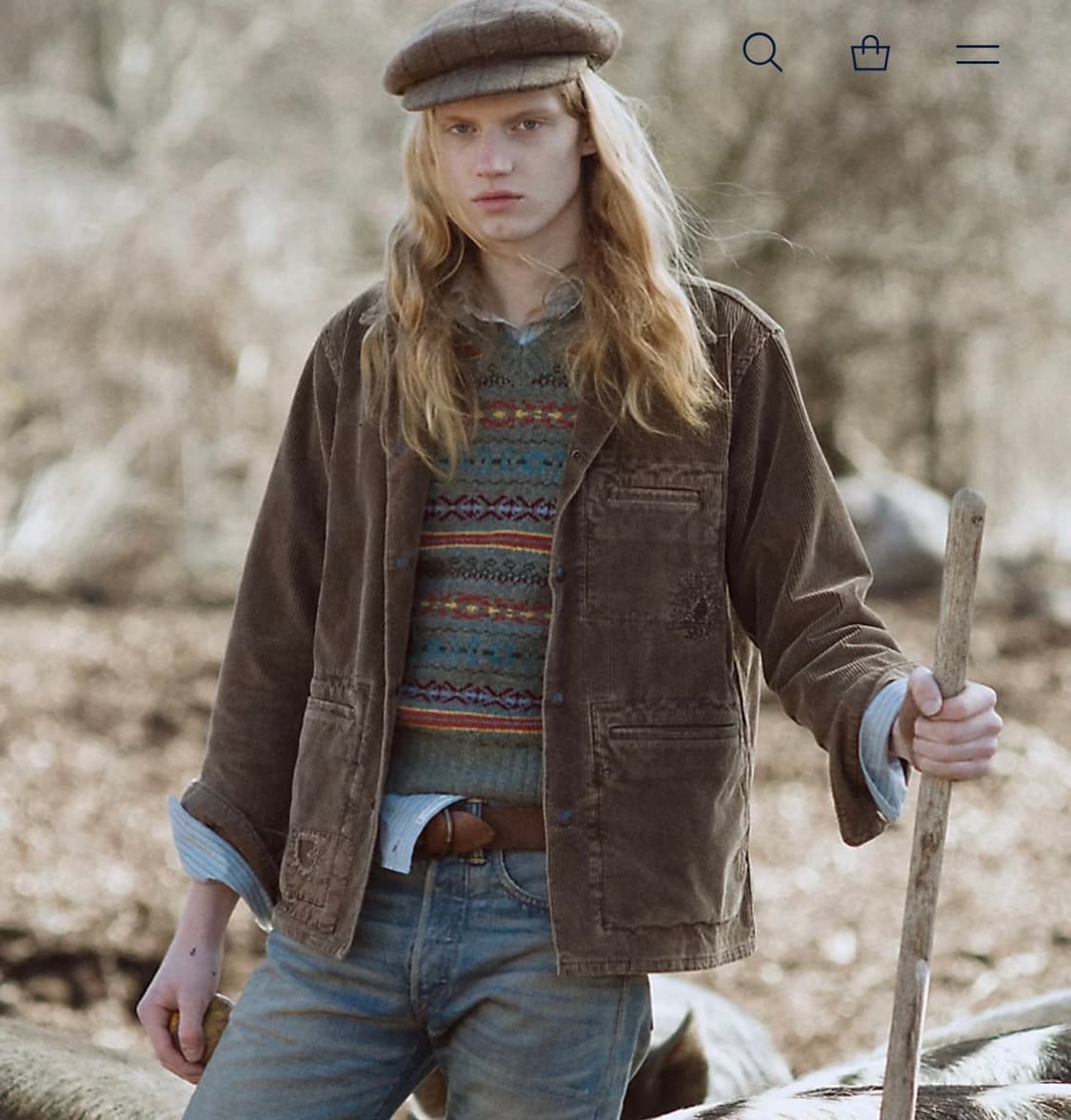 RRL 코듀로이 리페어 오버셔츠 M 상품이미지2