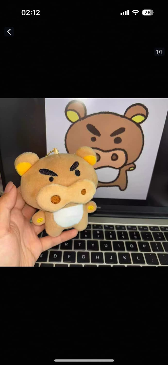 부리부리몬 리락쿠마 짱구 인형 키링 가방인형 상품이미지1