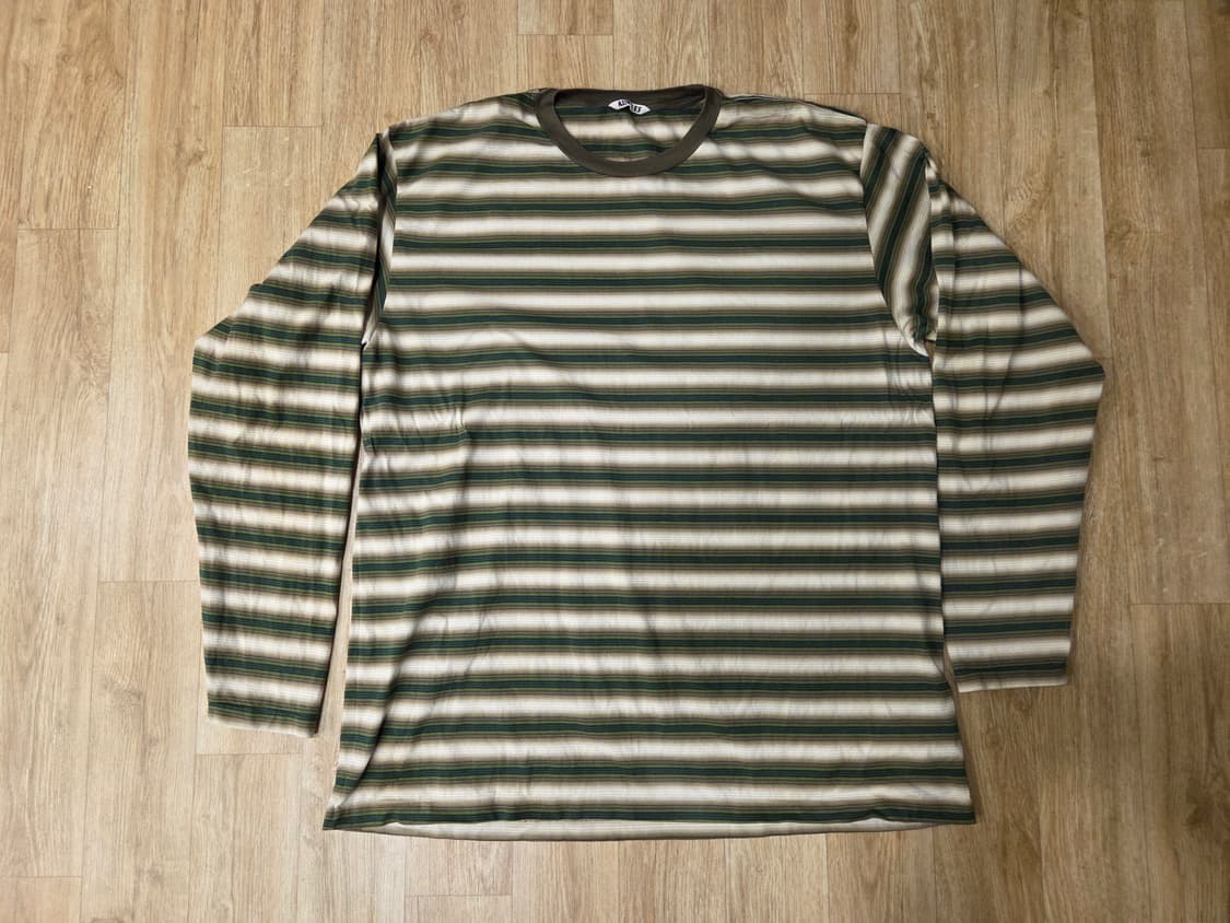 오라리 auralee GRADIENT STRIPE 티셔츠 상품이미지1