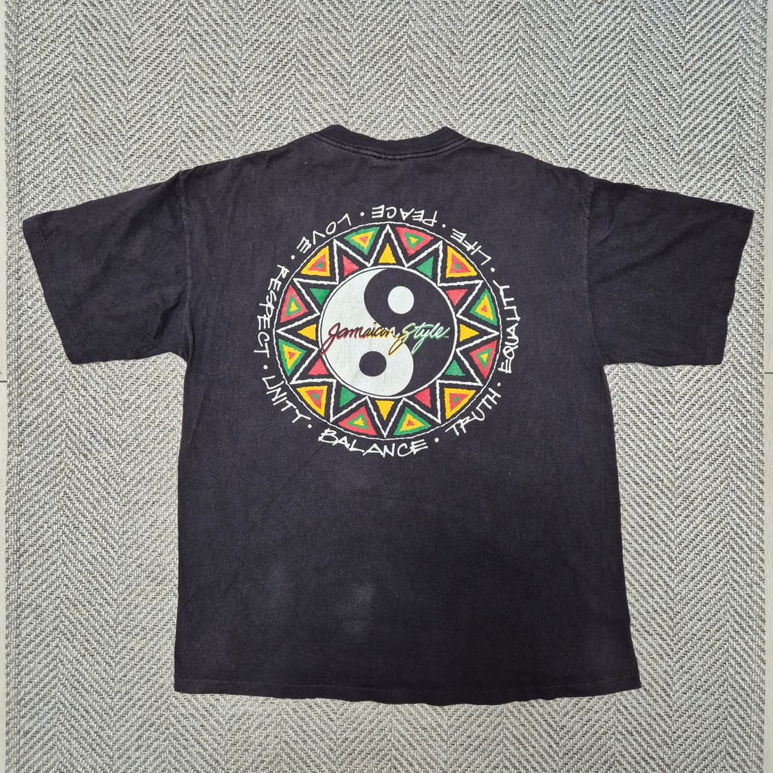 90s Jamaican style 싱글스티치 티셔츠 (XL) 상품이미지5