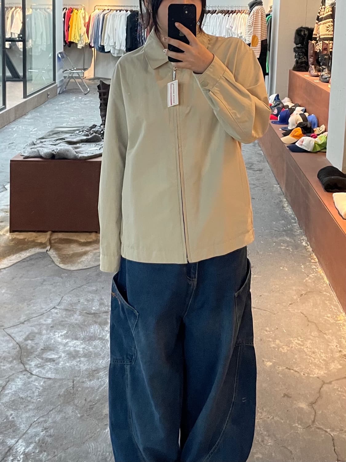 입생로랑 리버시블 베이지 봄버 자켓 H656 상품이미지2