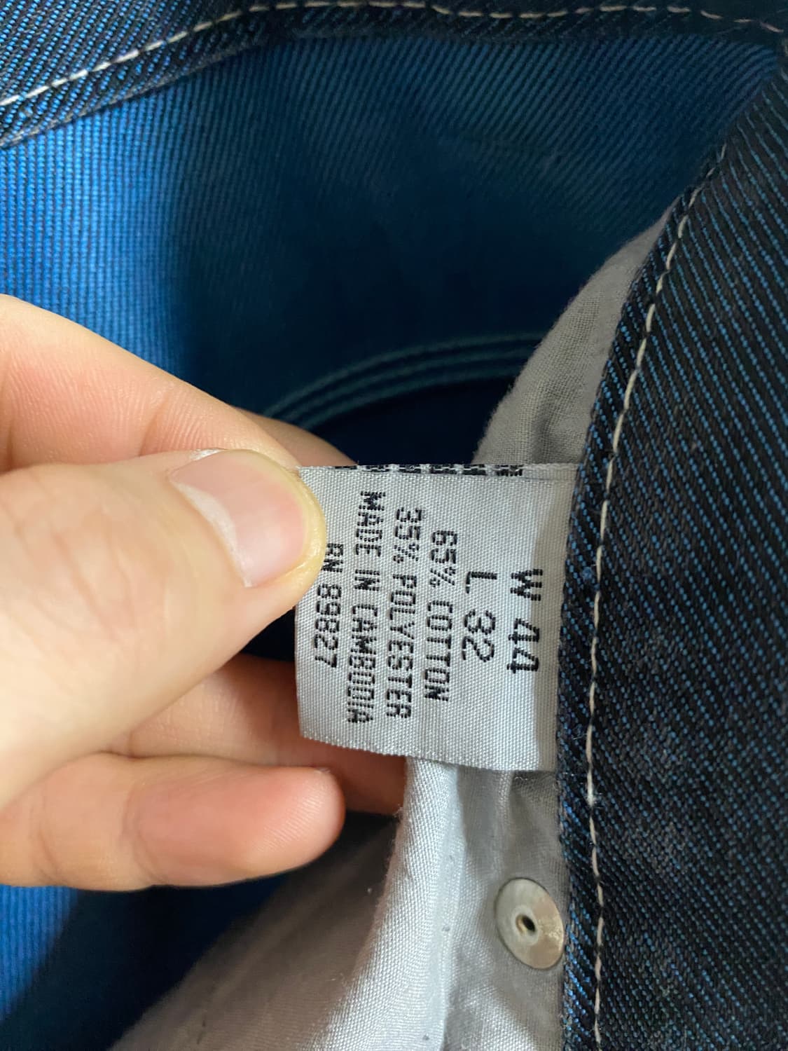 (34)USA 빈티지 네온블루 워싱 카펜터 워크 데님 팬츠 상품이미지4