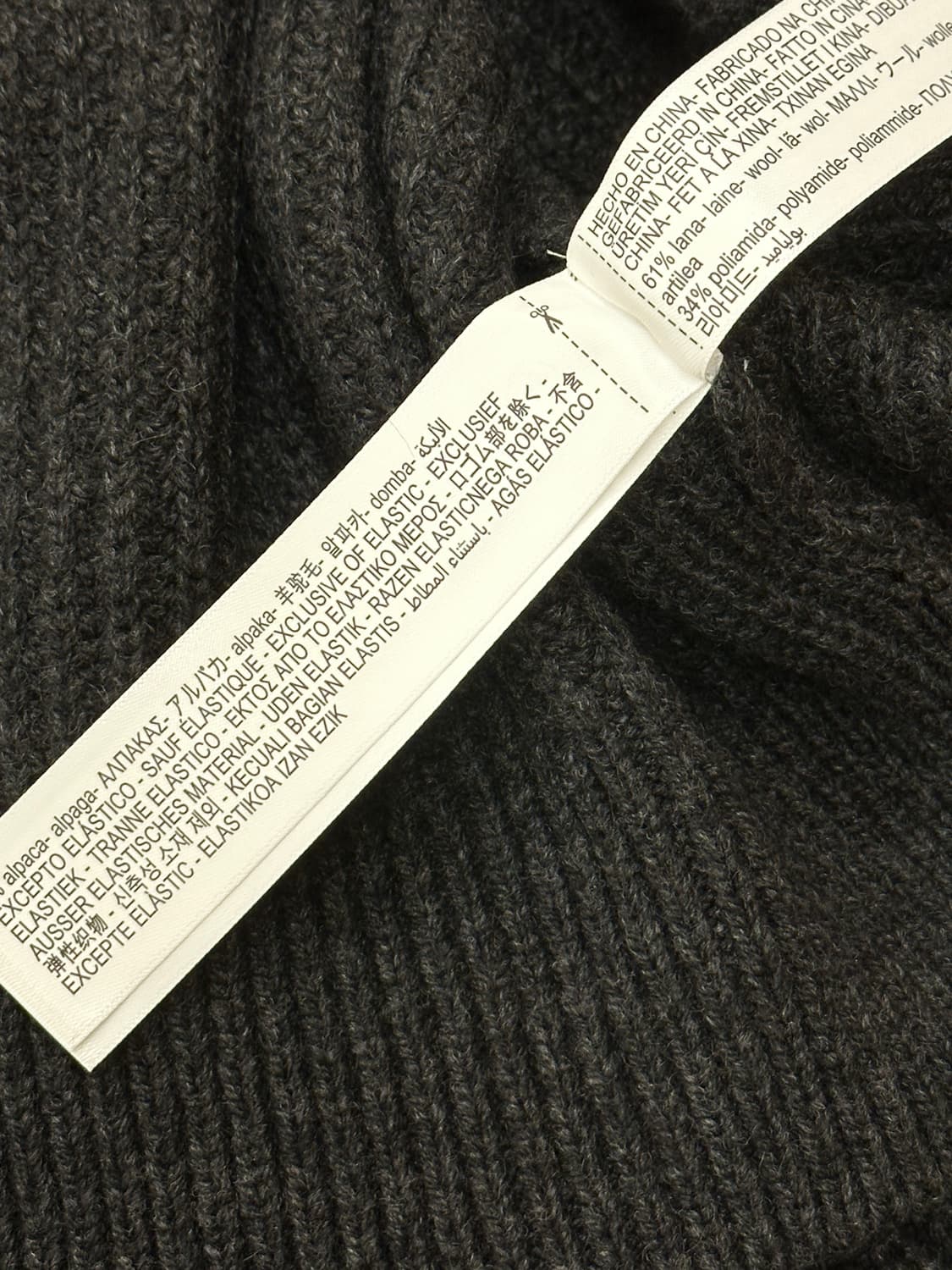 [새제품] 마시모두띠 알파카 니트 가디건 다크그레이 L 상품이미지4