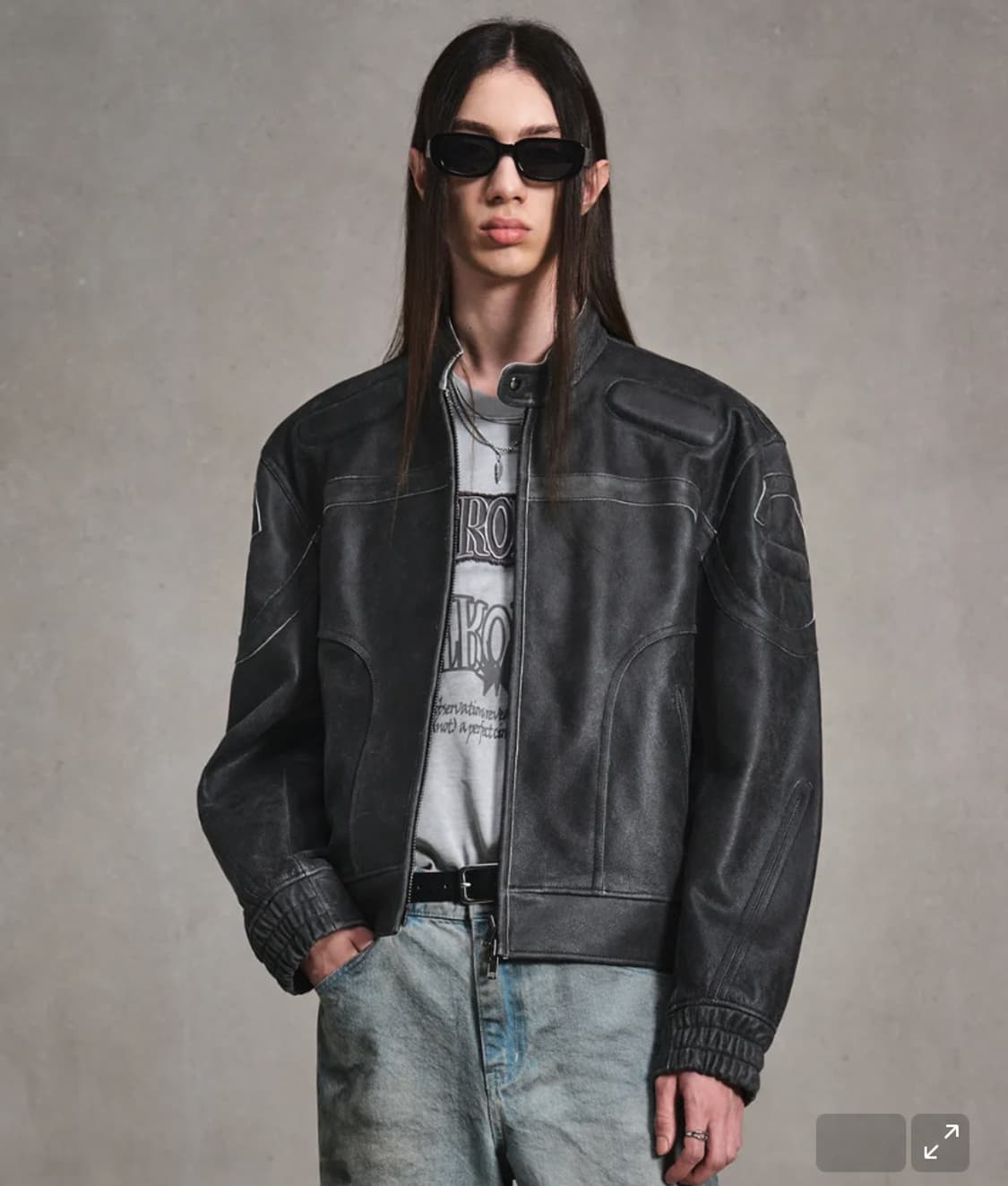 엘무드 레더 자켓 상품이미지1