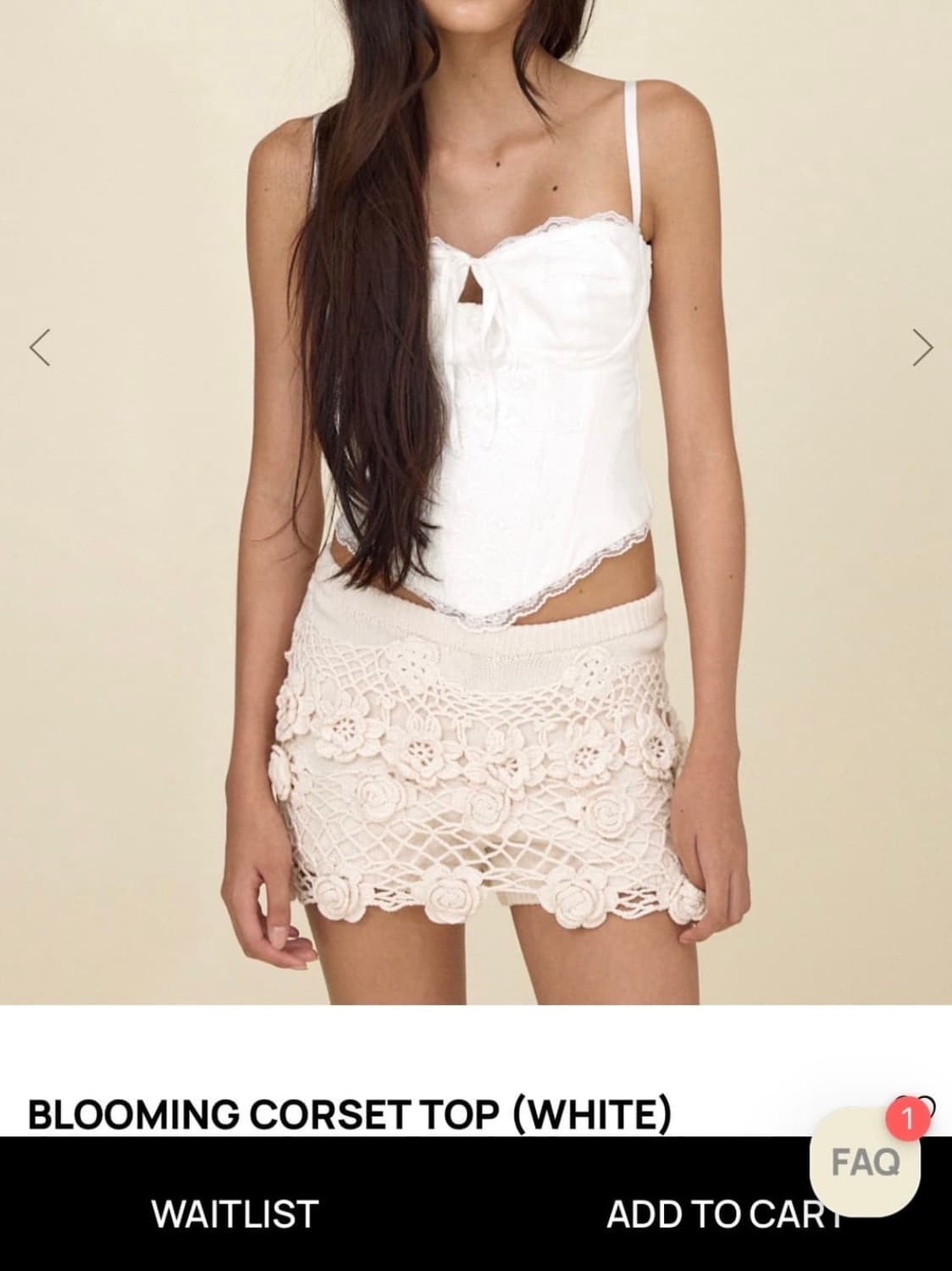 glowny blooming corset top (white) 상품이미지1