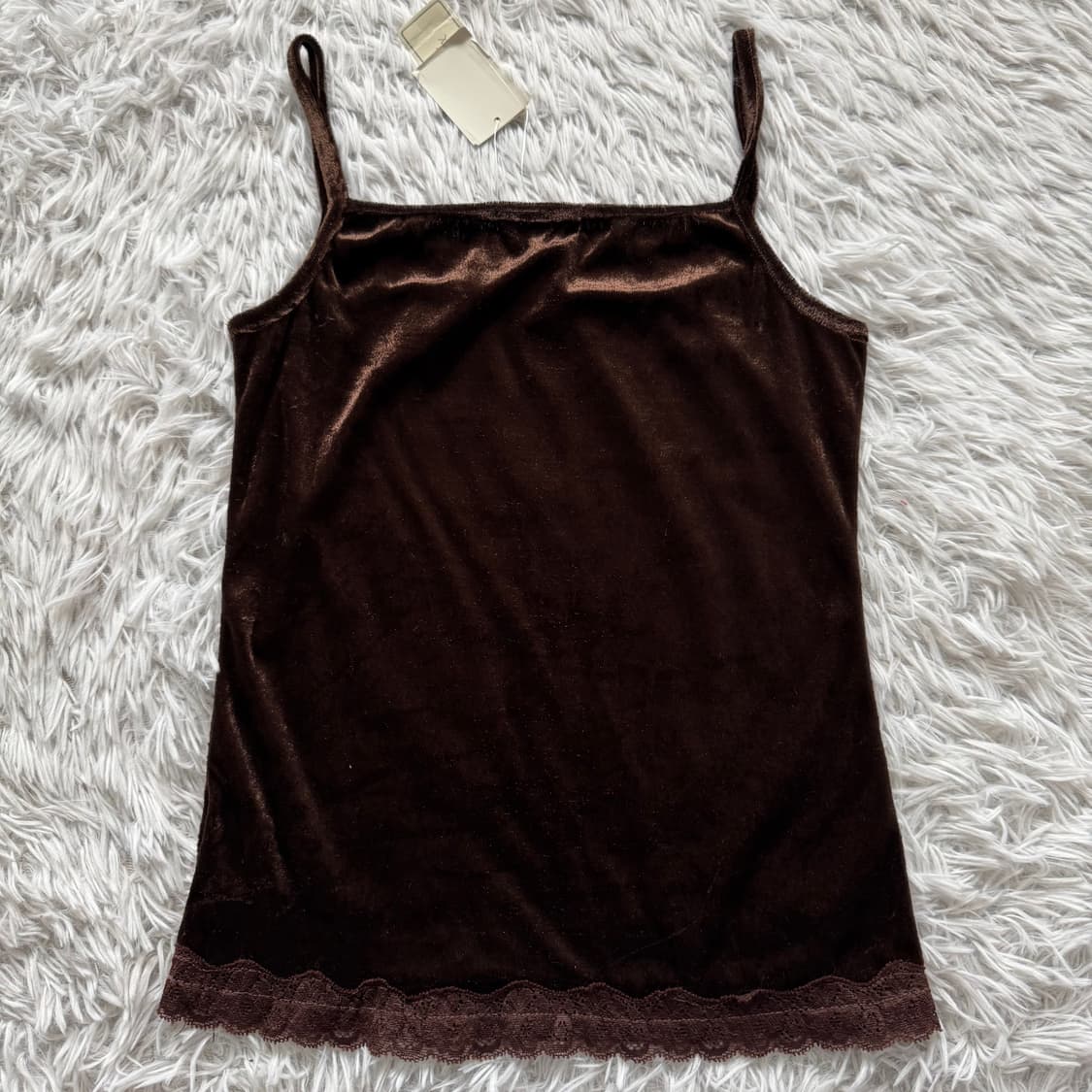 MIEUX 일본빈티지 벨벳 나시 y2k 빈티지나시 미사용제품 M 37 상품이미지3