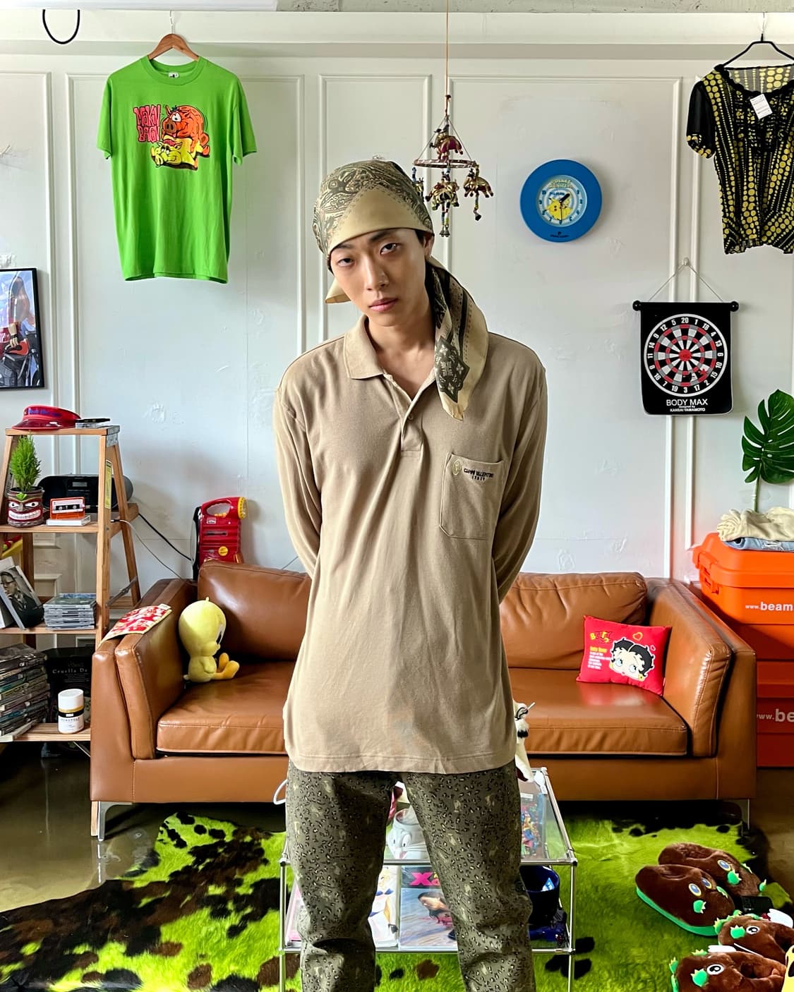 1980-90s GIANNI VALENTINO Old PK-Shirt 상품이미지2