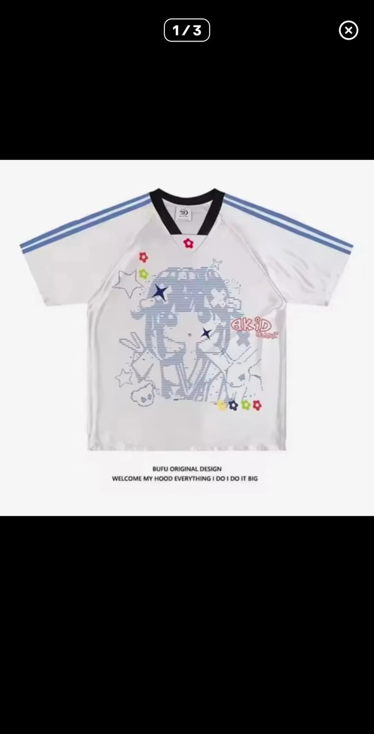 애니메이션 일러스트 박시핏 티셔츠 상품이미지1