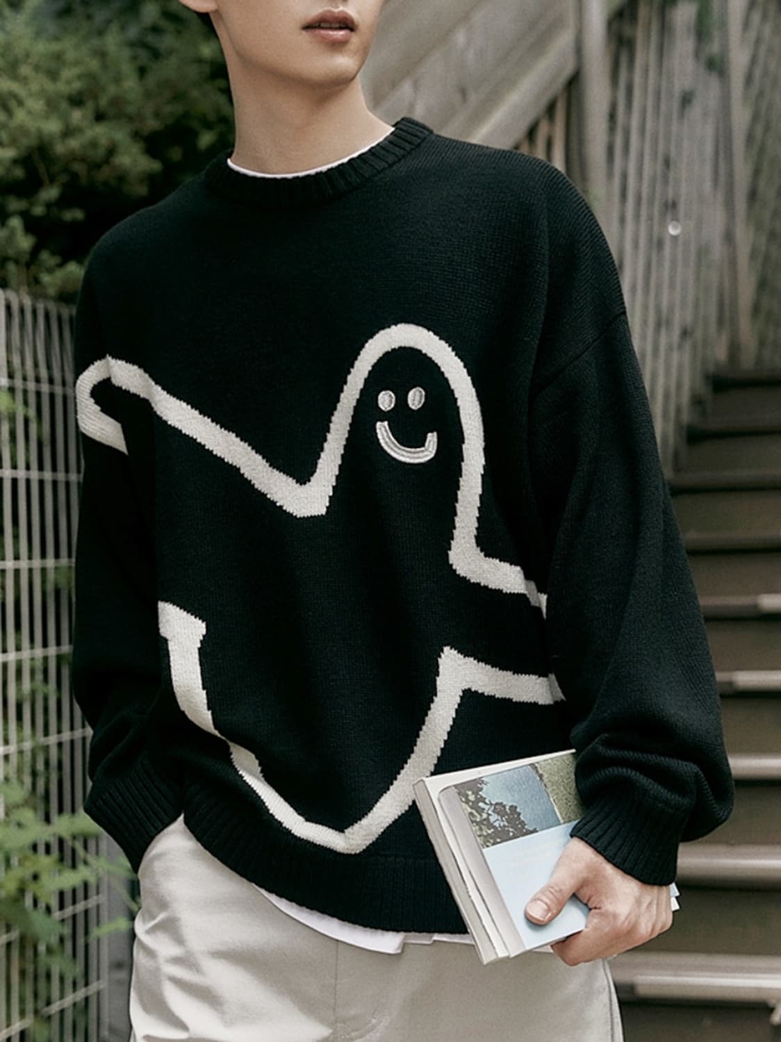 마크곤잘레스 유령 로고 오버핏 니트 상품이미지1