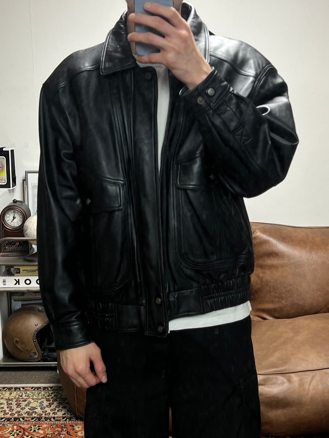 [100] 케이엔에스 빈티지 양가죽 레더자켓 상품이미지4