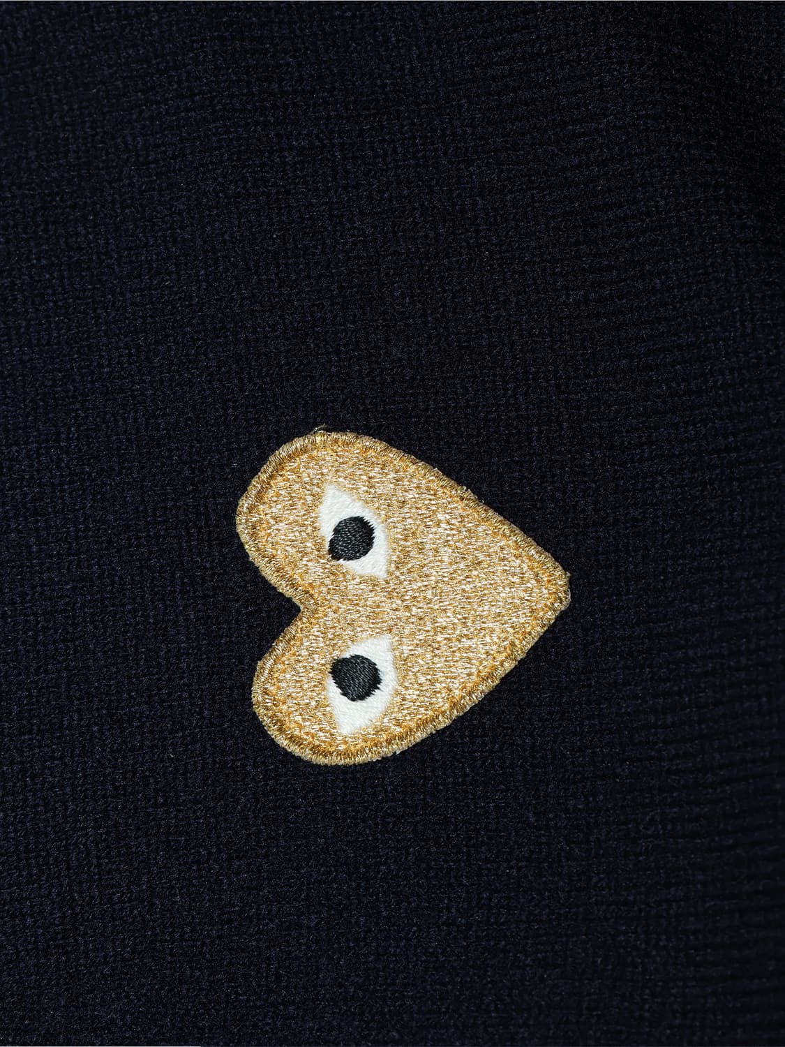 [정품]꼼데가르송 플레이 골드 하트 가디건 네이비 M 상품이미지3